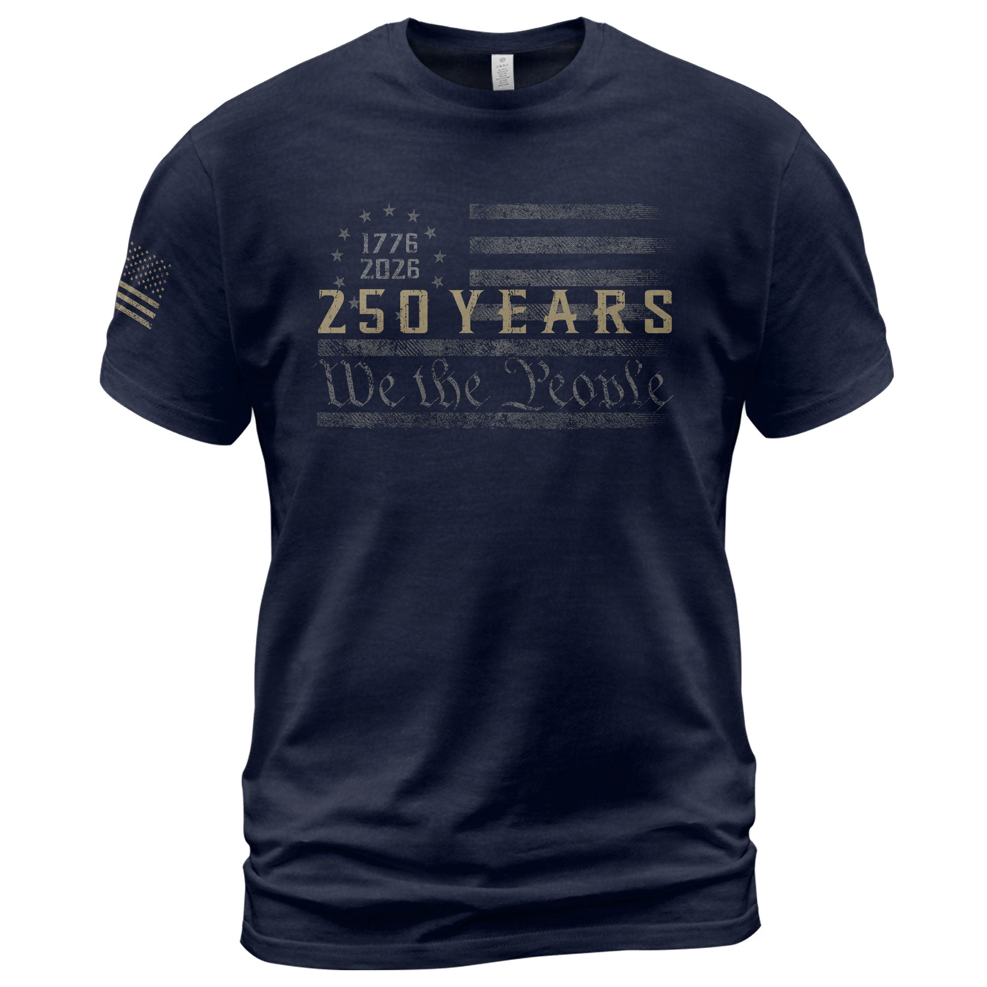 250 Years American Freedom T-Shirt – Minimal USA Flag 1776–2026 Tee