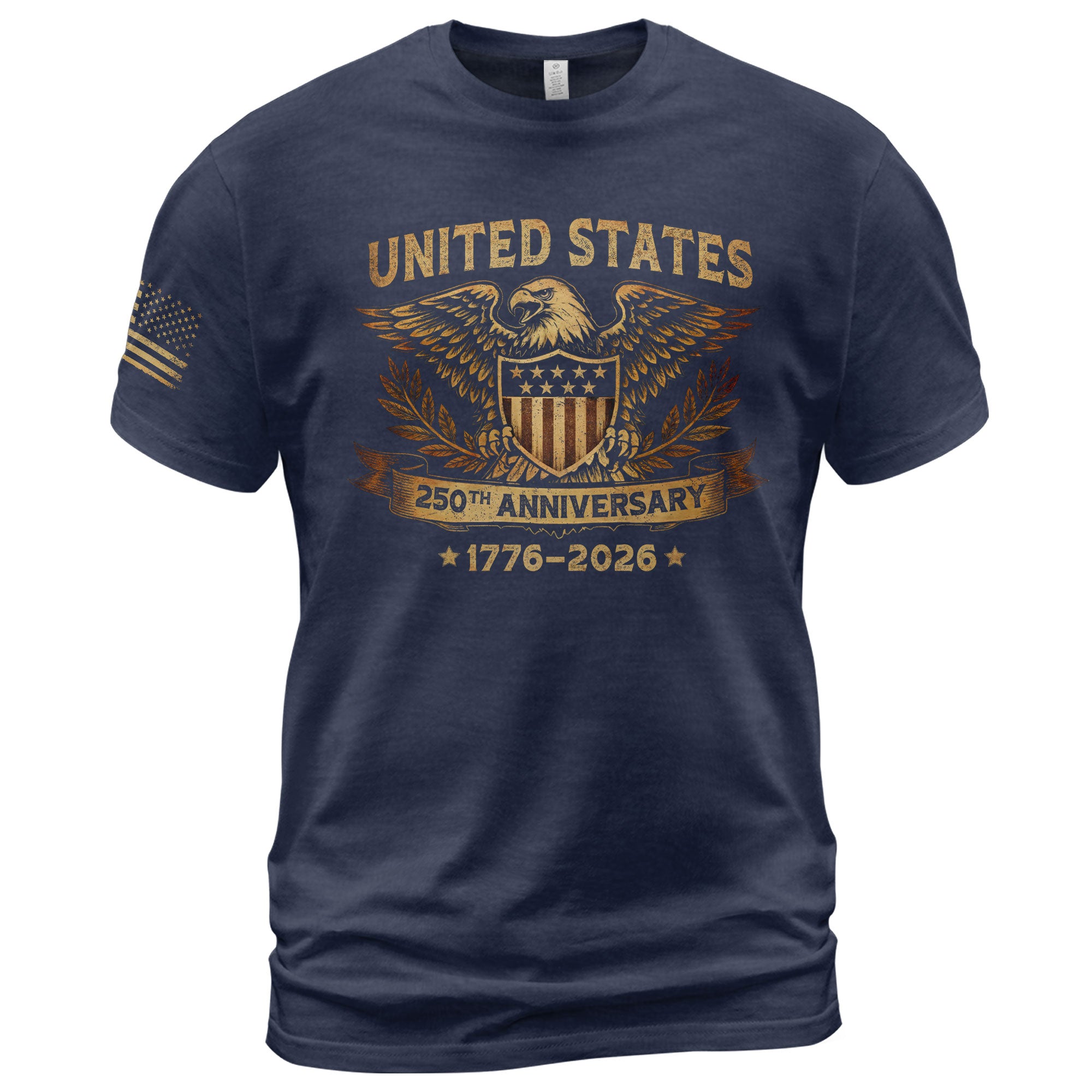 USA 250th Anniversary Shirt 1776-2026 American Pride Patriotic Eagle Shield Laurel