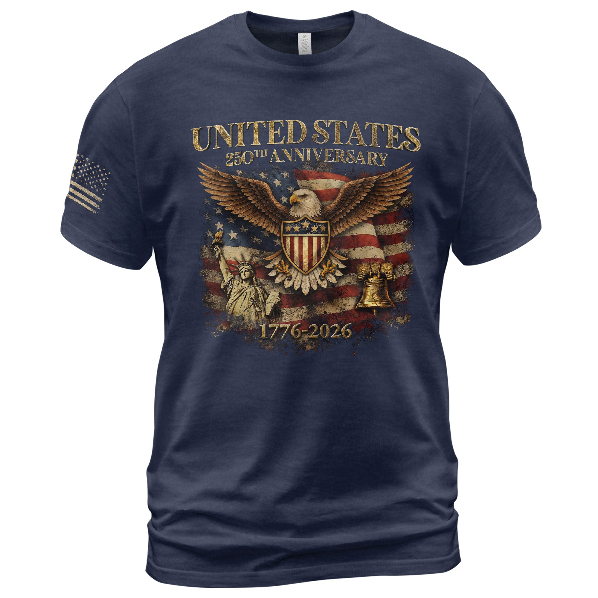 USA 250th Anniversary Shirt 1776-2026 Eagle Liberty Bell Patriotic American Pride
