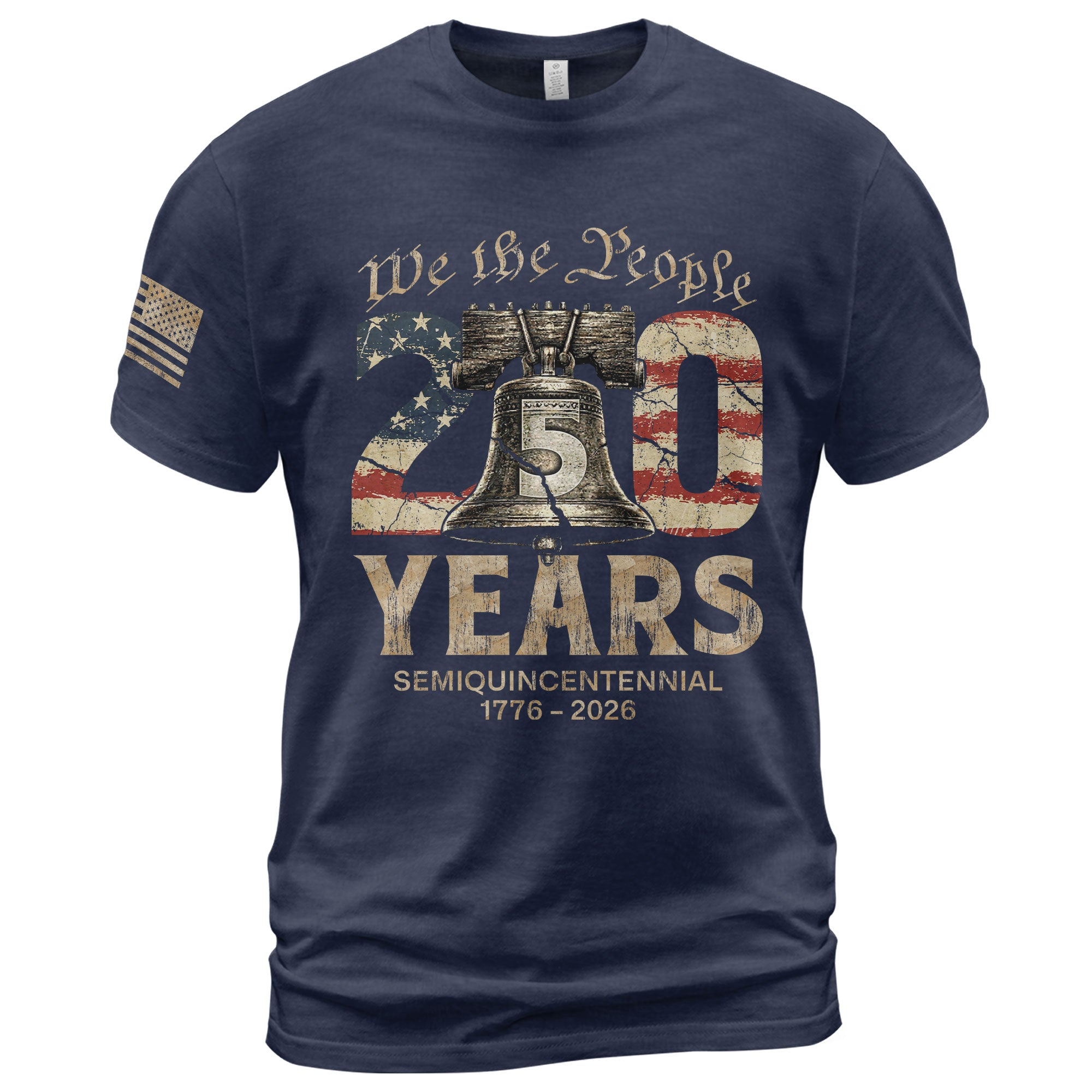 USA 250th Anniversary Shirt 1776-2026 Liberty Bell We The People Patriotic for Men