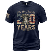 USA 250th Anniversary Shirt 1776-2026 Liberty Bell We The People Patriotic for Men - Rust Field Wear
