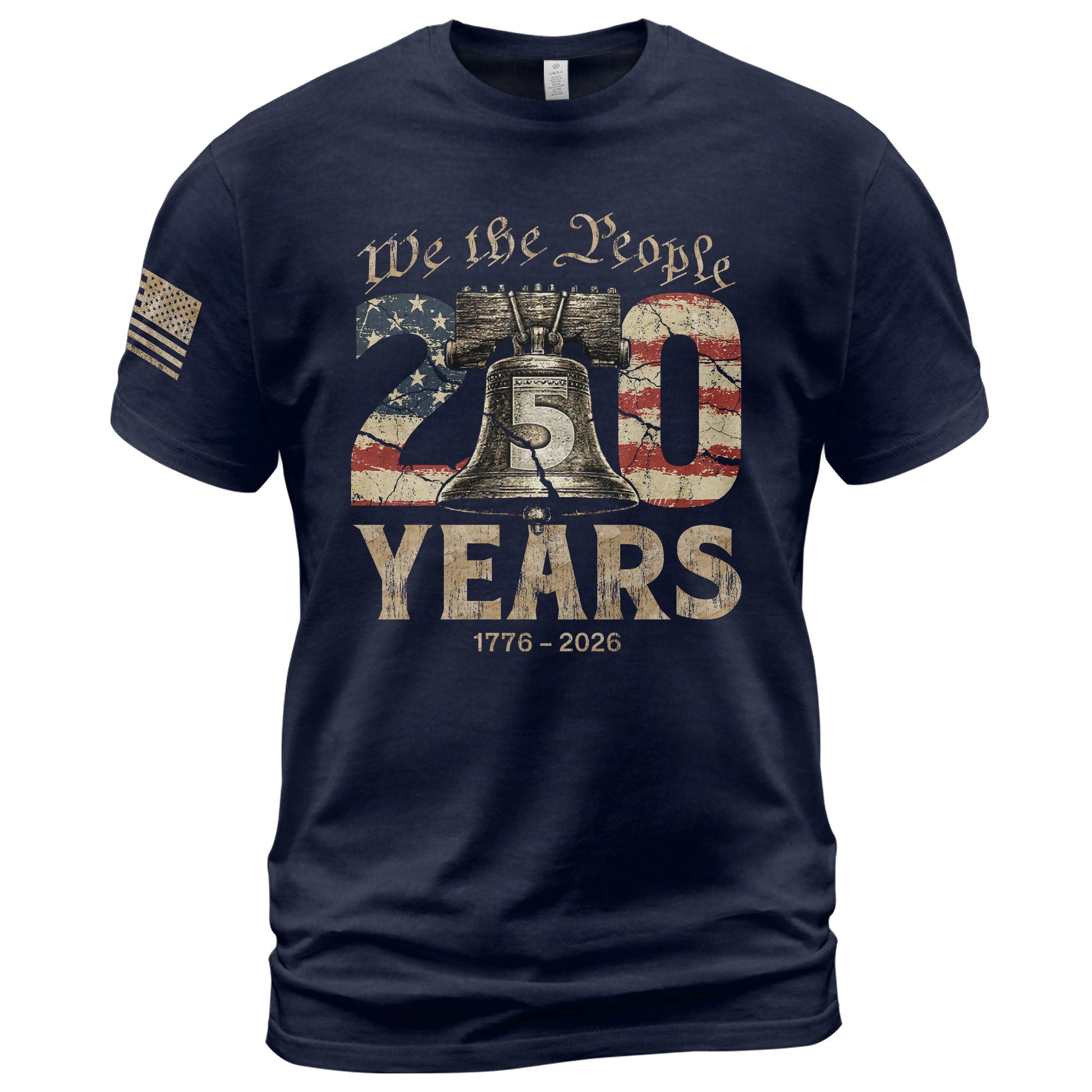 USA 250th Anniversary Shirt 1776-2026 Liberty Bell We The People Patriotic for Men - Rust Field Wear