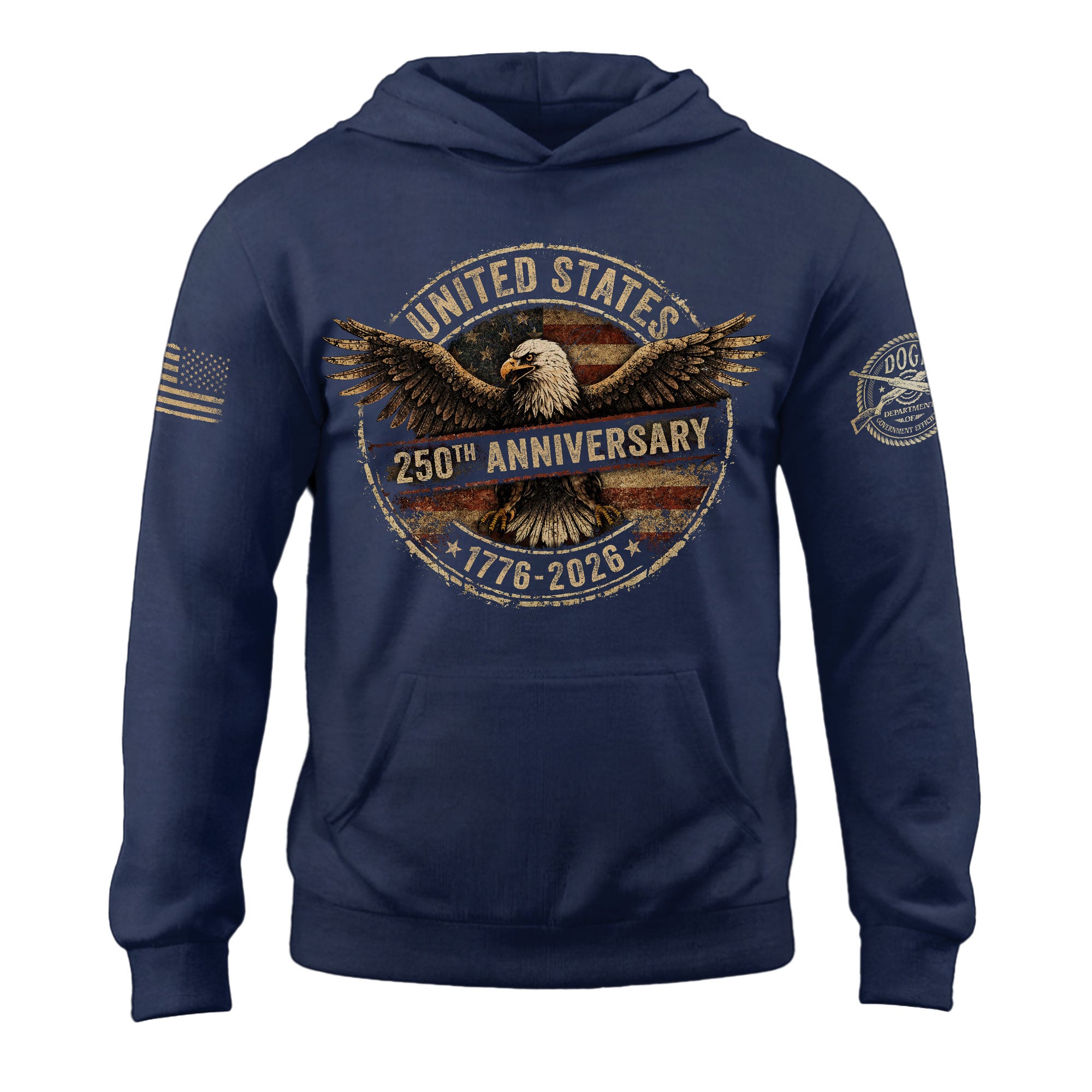 USA 250th Anniversary Semiquincentennial 250 Years Hoodie 1776-2026 Patriotic Eagle Vintage