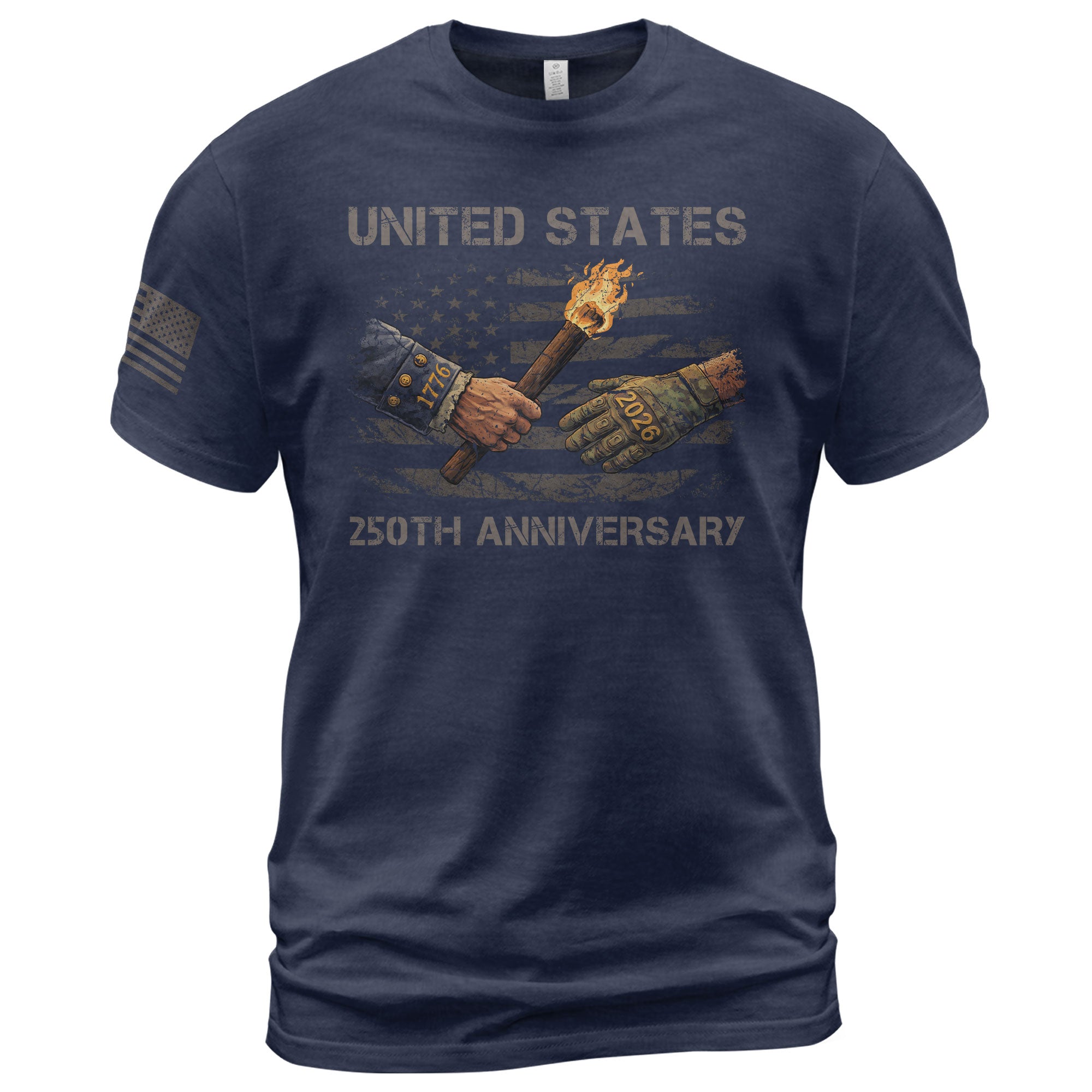 USA 250th Anniversary Semiquincentennial 250 Years Shirt 1776-2026 Past and Present Torch of Freedom Patriotic