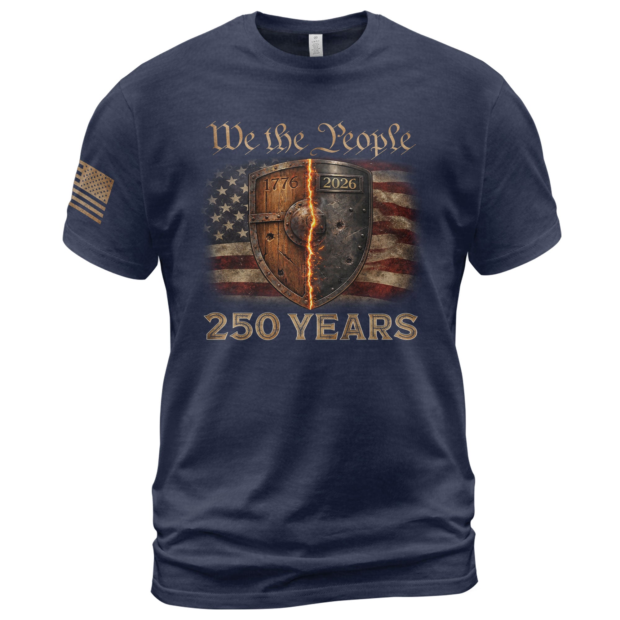 USA 250th Anniversary 250 Years Semiquincentennial Shirt 1776-2026 We The People Mechanical Eagle Patriotic Mental Strength