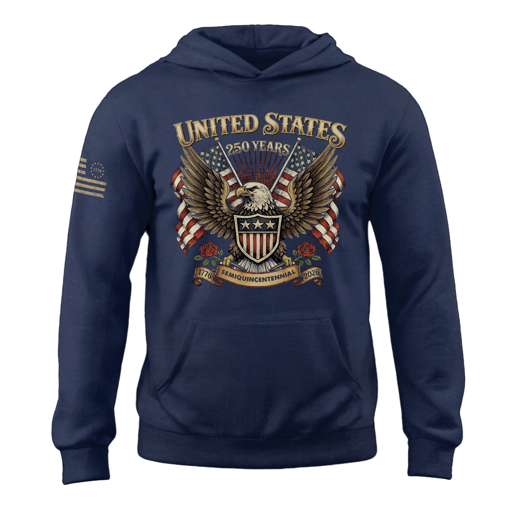 USA 250th Anniversary Hoodie 1776–2026 Semiquincentennial Historic Voyage Freedom Heritage