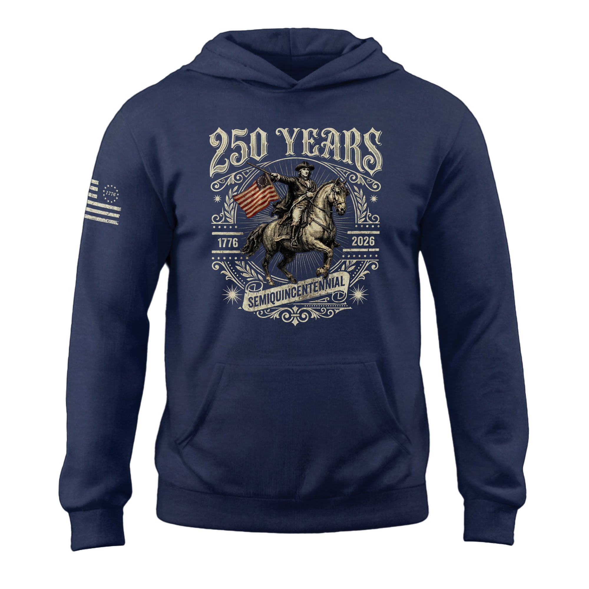 USA Semiquincentennial 250 Years Hoodie 1776–2026 American Heritage Freedom Journey