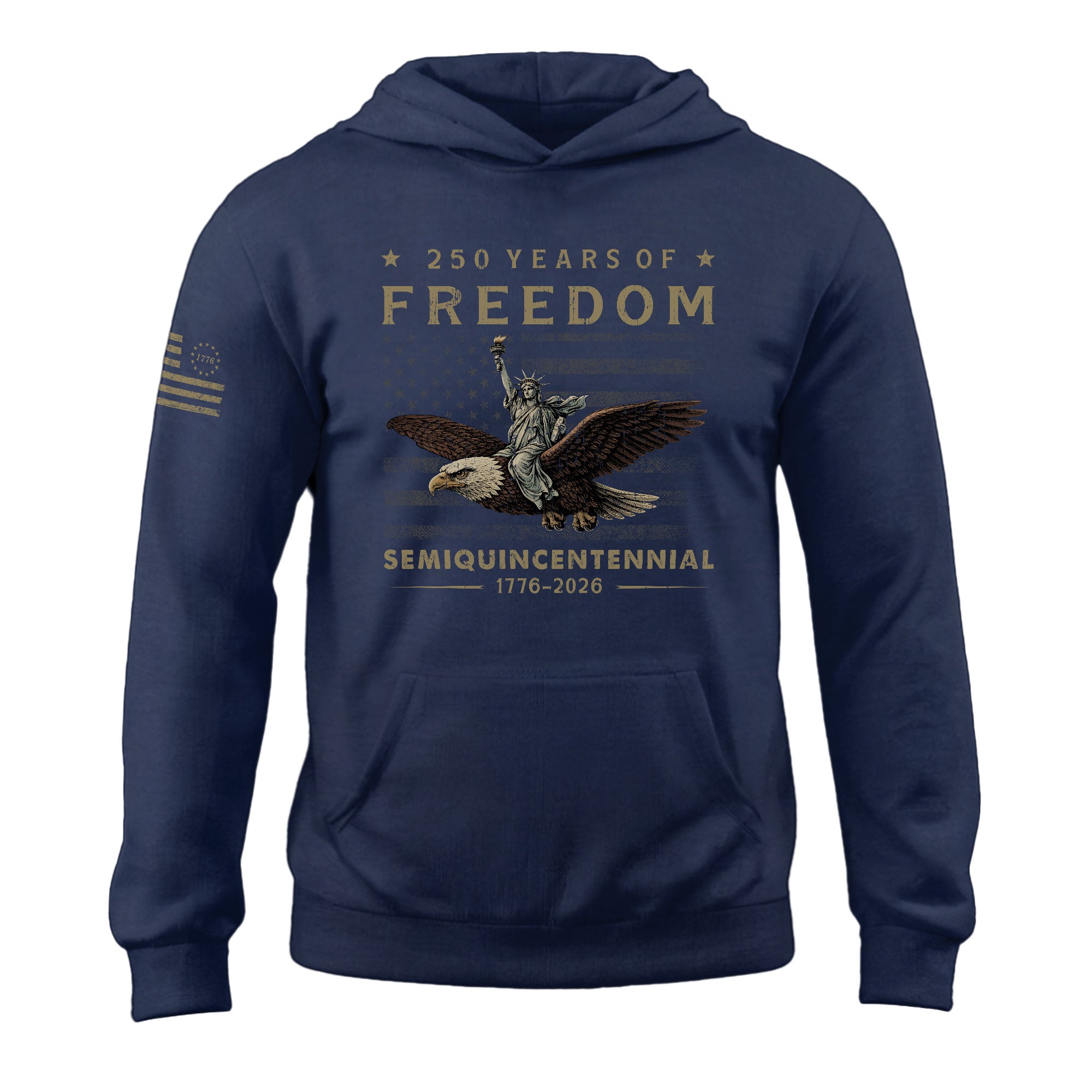 USA 250th Anniversary Hoodie 250 Years of Freedom Semiquincentennial 1776-2026 American Flag Eagle Liberty Patriotic