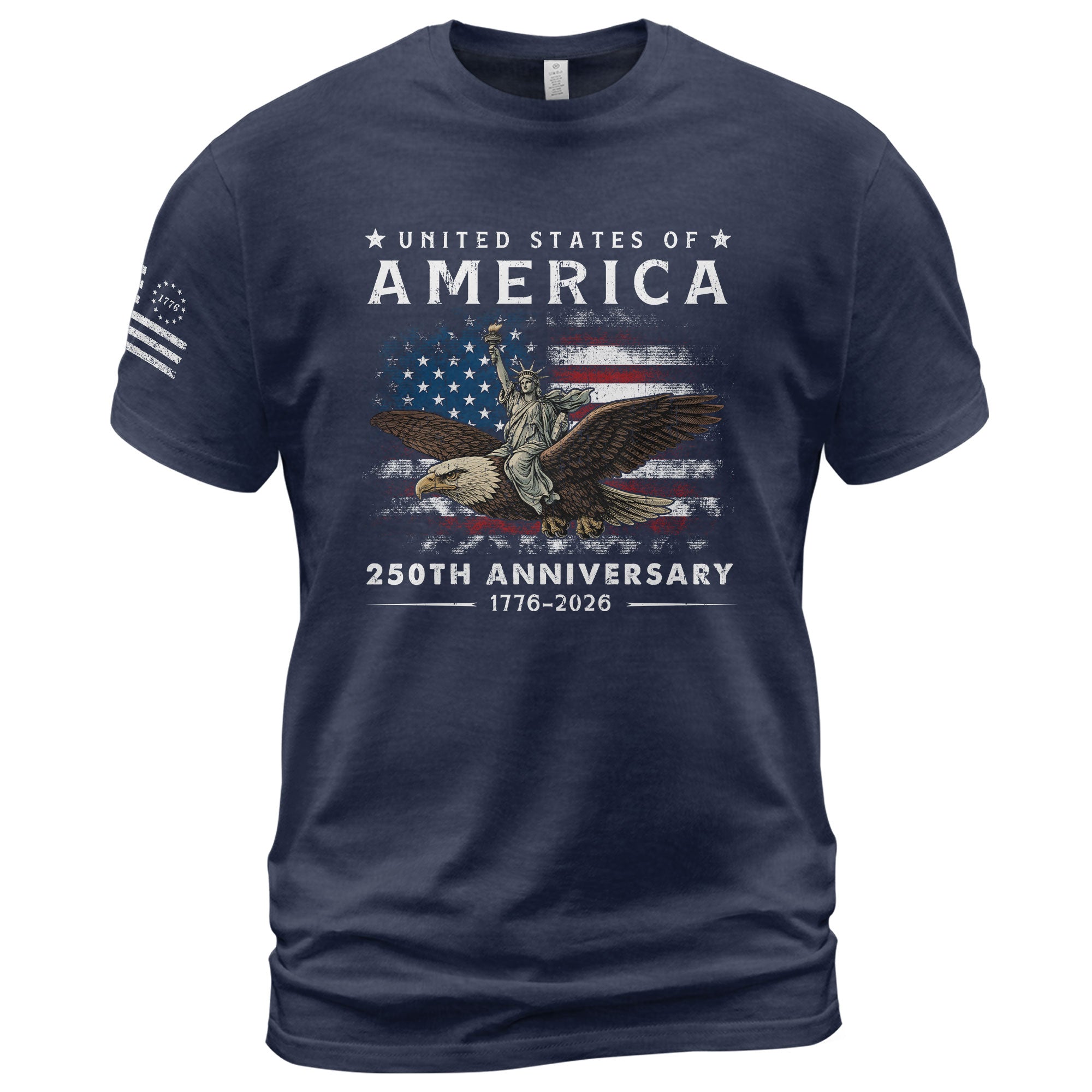 United States of America 250th Anniversary Shirt Semiquincentennial 1776-2026 USA Flag Liberty Eagle Patriotic Mens