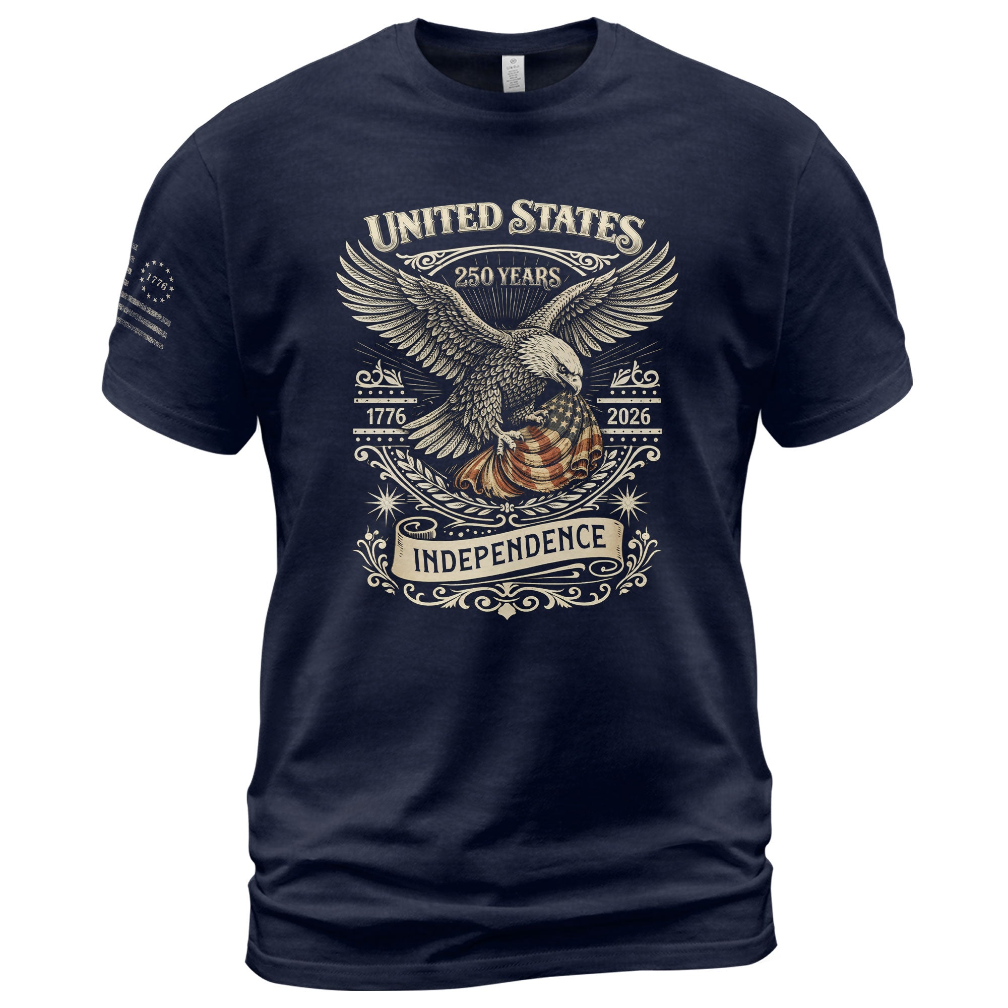 USA 250th Anniversary Shirt 1776-2026 American Flag Eagle Patriotic Mens