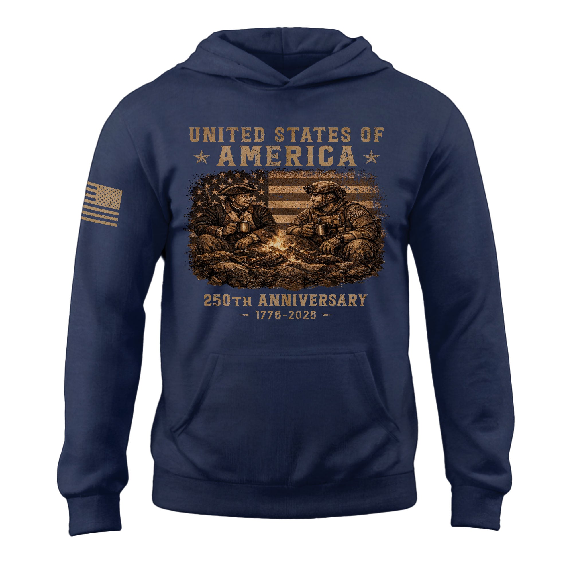America 1776–2026 250 Years Anniversary Hoodie, Classic American History Celebration Hoodie Unisex