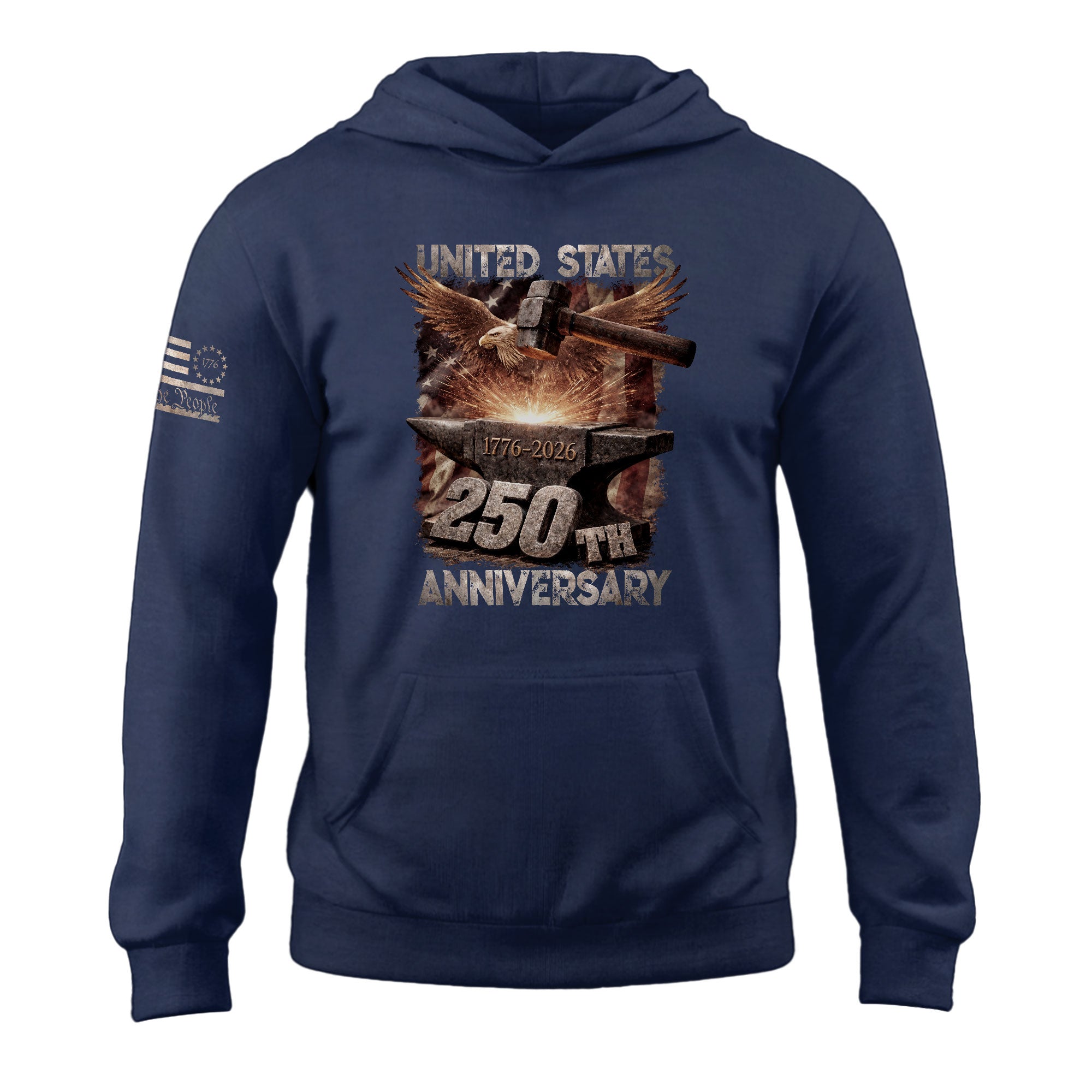 USA 250 Years Anniversary Hoodie 1776–2026, Vintage American Heritage Freedom Hoodie for Men and Women
