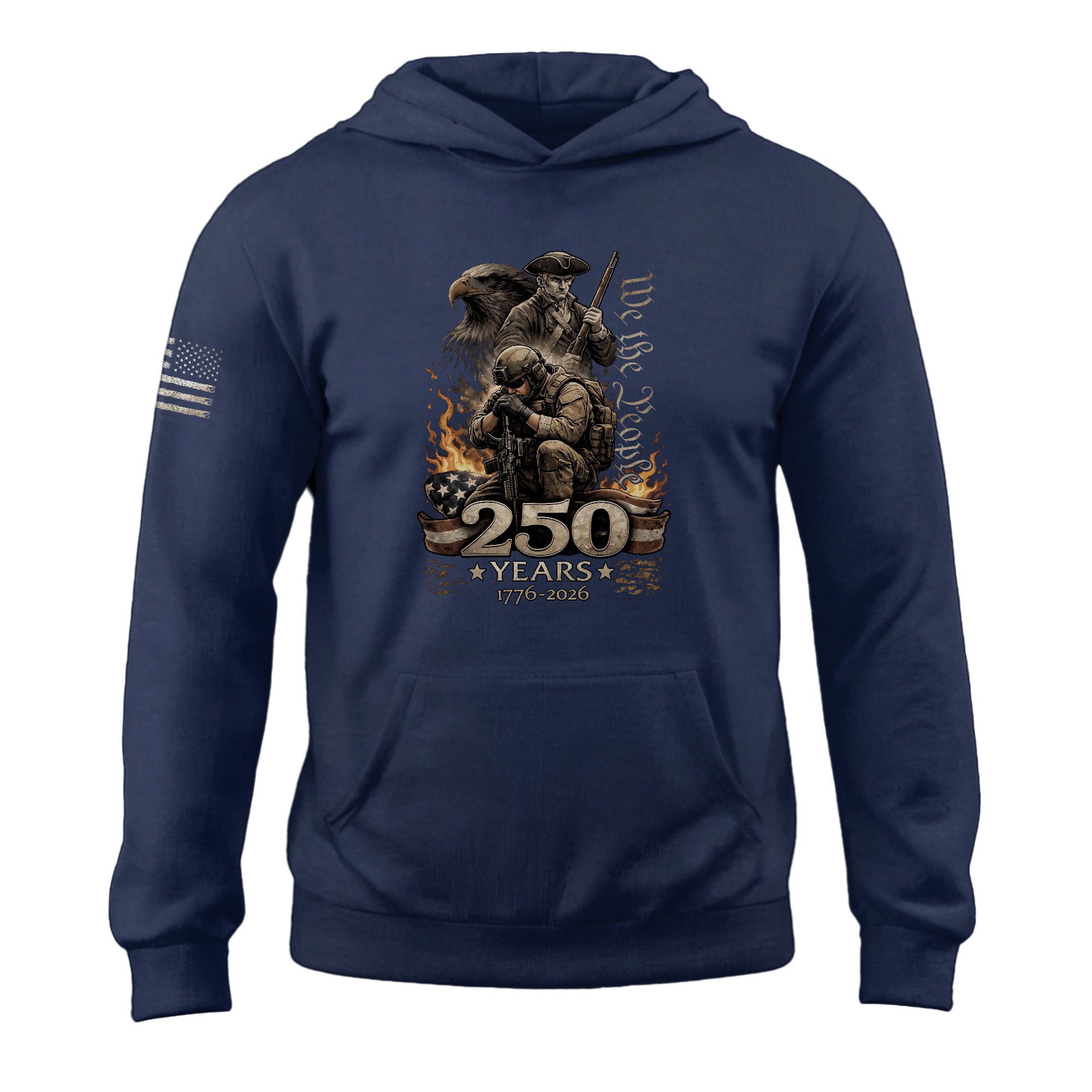 USA 1776–2026 250th Anniversary Hoodie, Timeless American Heritage Celebration Apparel