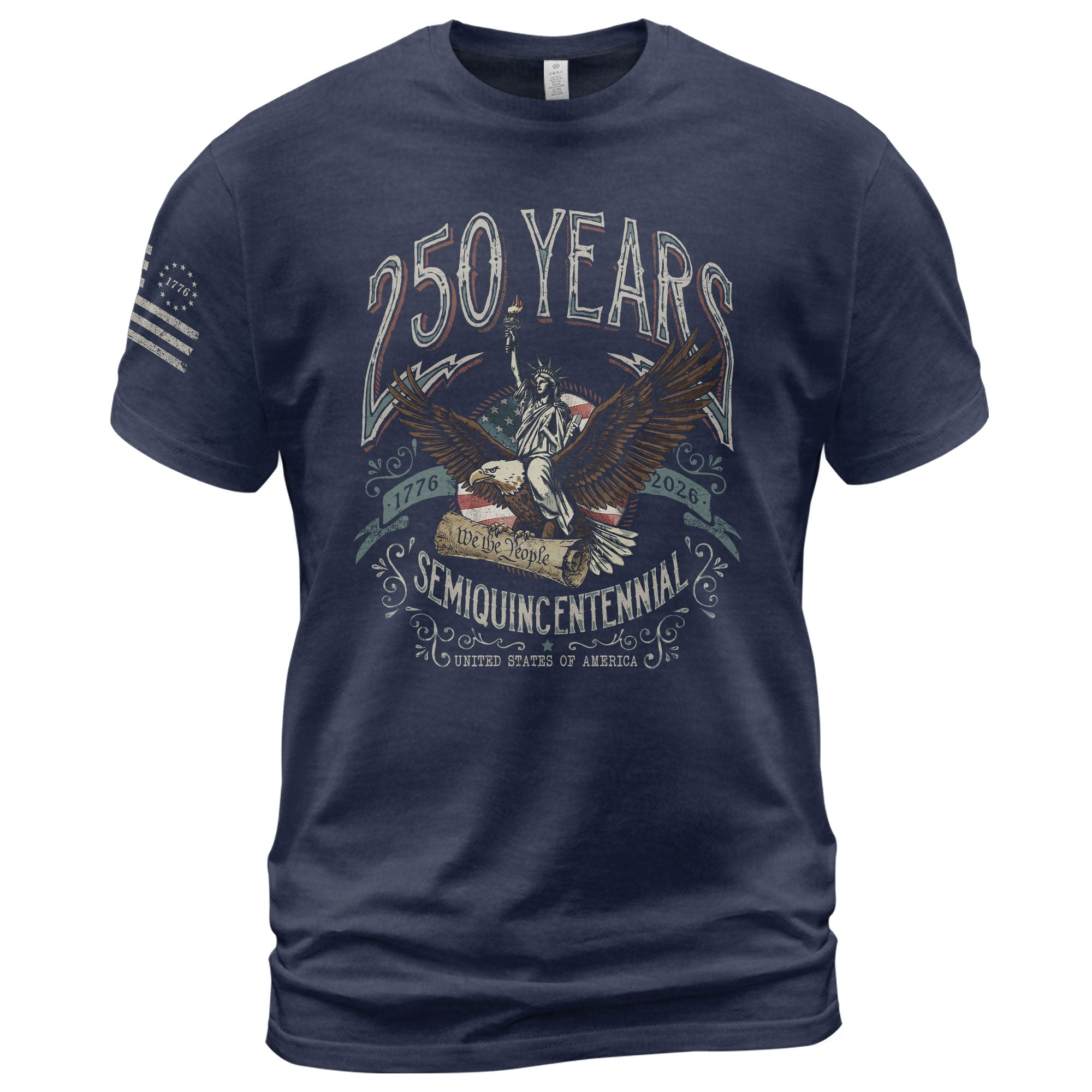 USA 250th Anniversary Shirt 1776–2026 Semiquincentennial Past and Present Torch of Freedom
