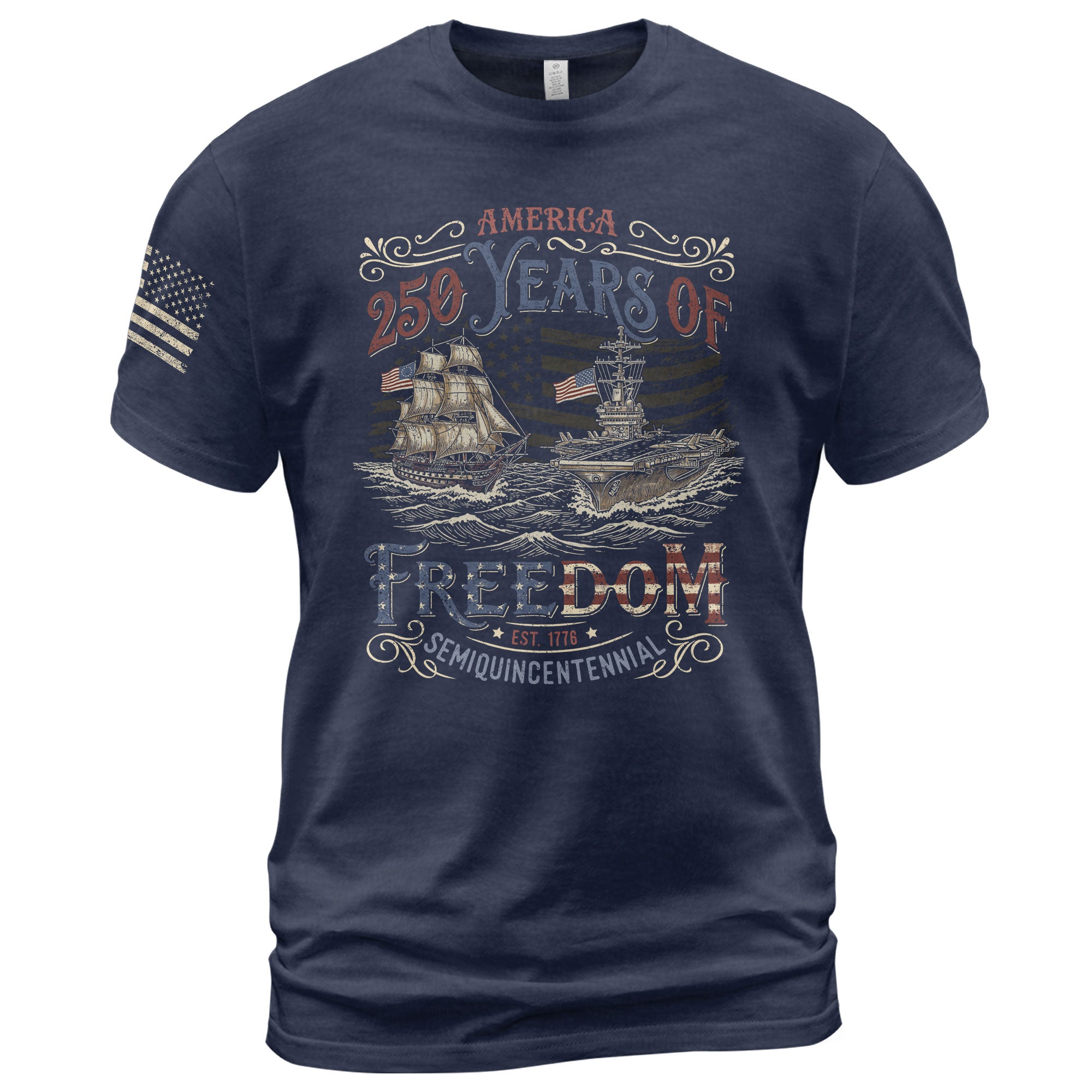 USA Patriotic 250th Anniversary Shirt Freedom Heritage Since 1776