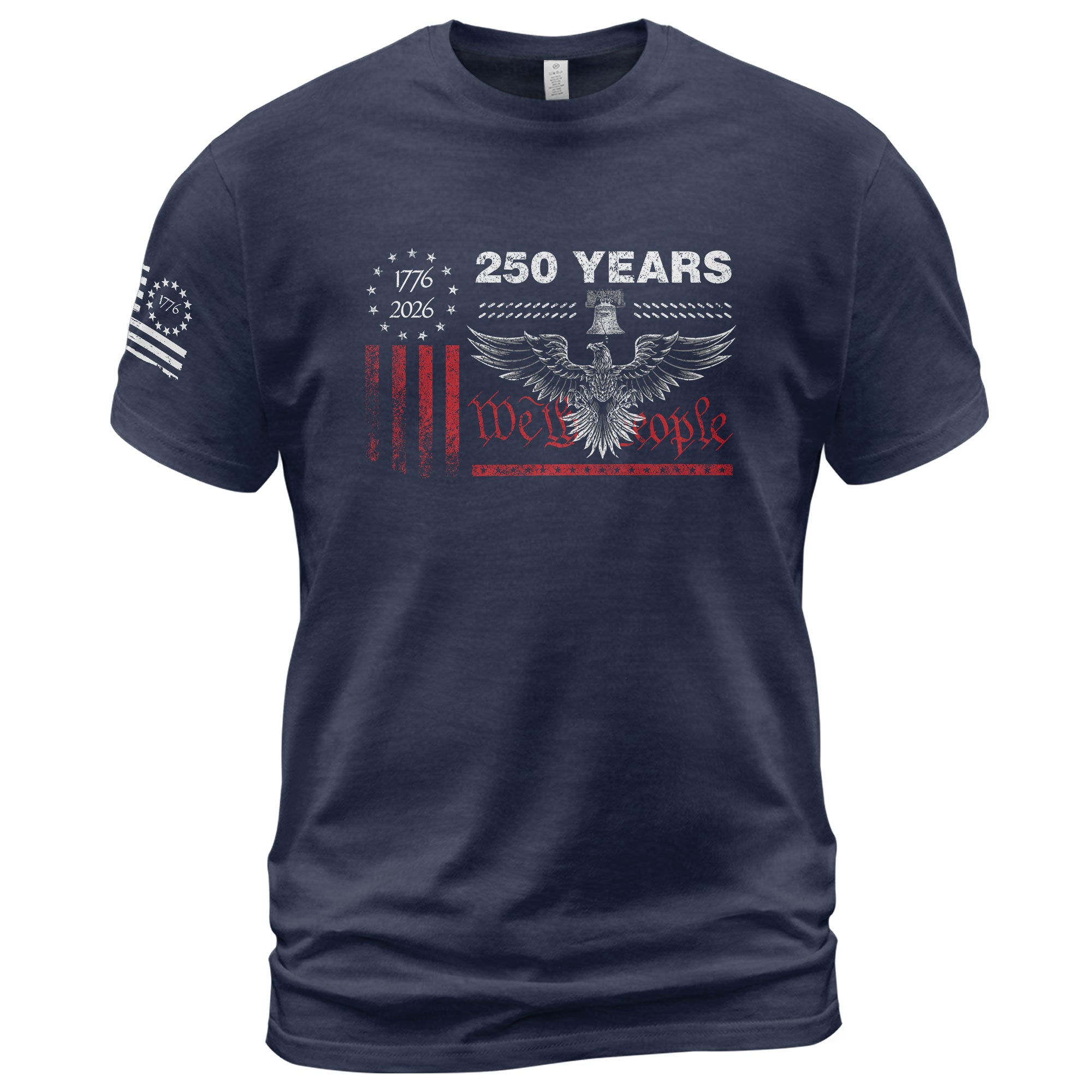 USA 250th Anniversary T-Shirt 250 Years Semiquincentennial 1776-2026 Eagle Liberty Bell Patriotic American Apparel