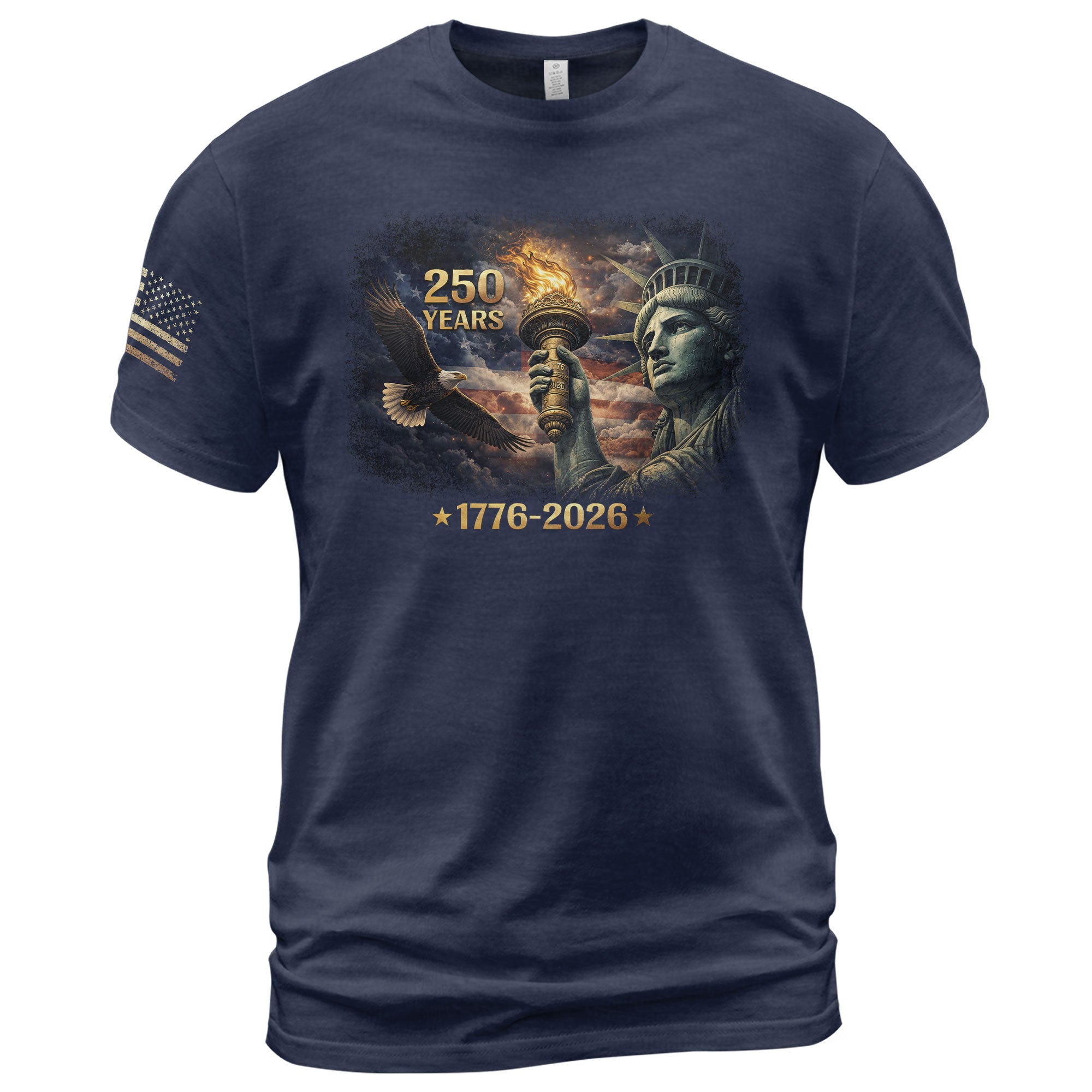 America 250th Anniversary Eagle & Statue of Liberty Freedom Legacy Shirt