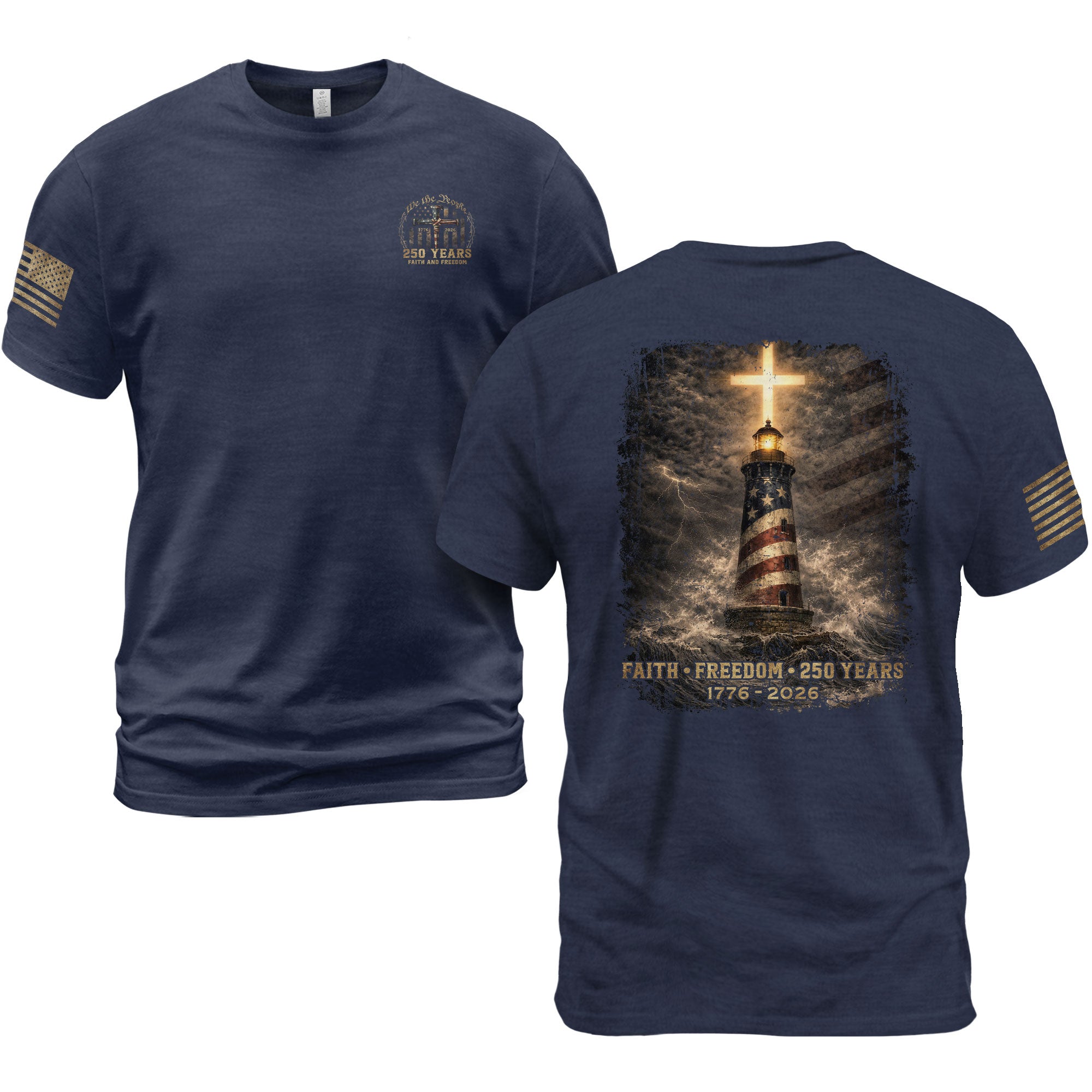 USA 250 Years Heritage Cross Shirt 1776–2026 Patriotic Celebration Shirt
