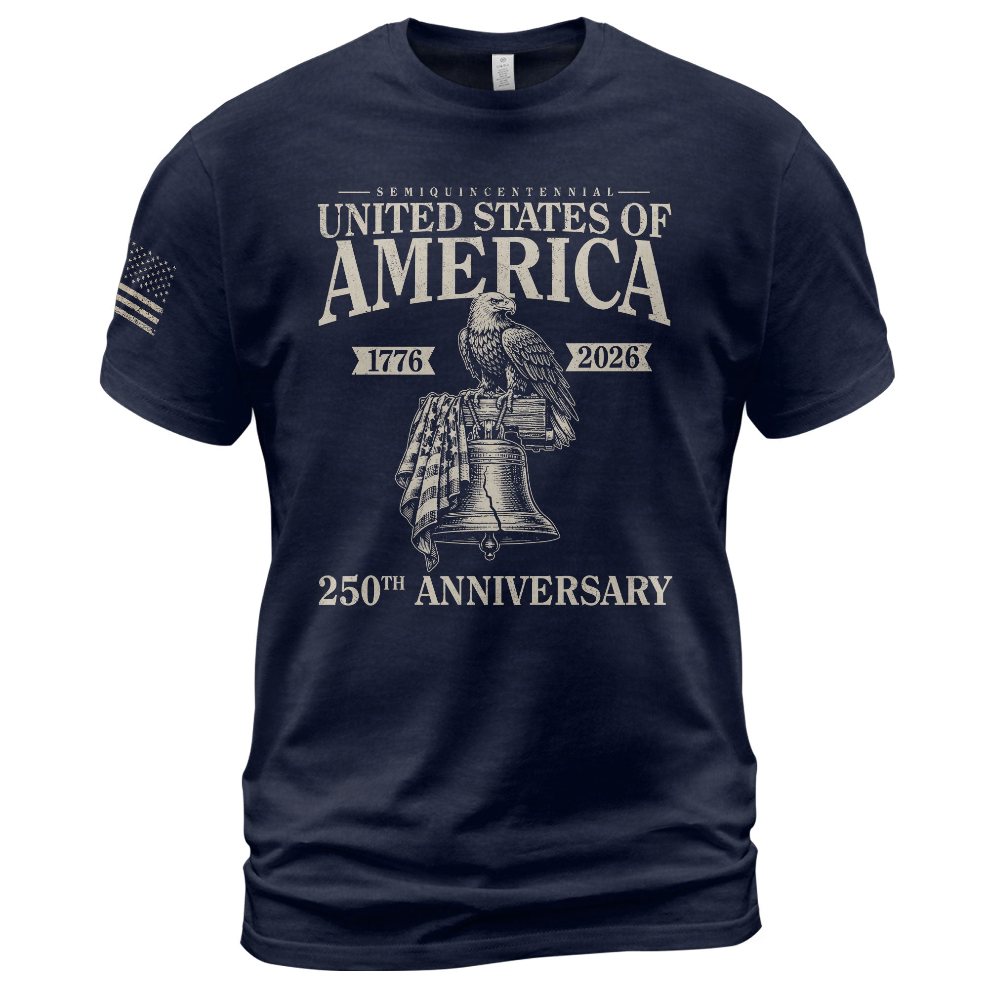 USA 250 Years Shirt 1776-2026 Commemorative Patriotic Eagle Liberty Bell Men’s T-Shirt