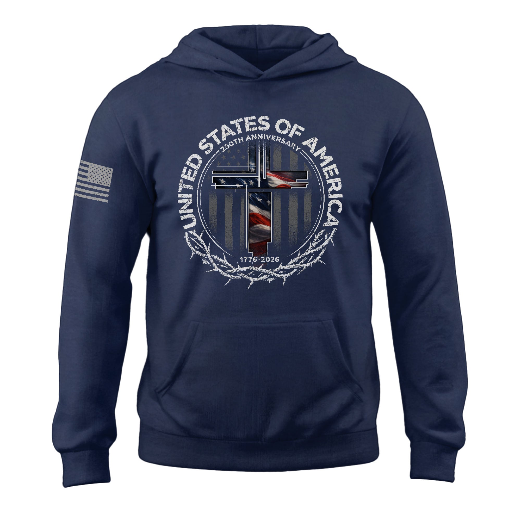 USA Faith and Freedom Hoodie 1776–2026 Christian 250th Anniversary Apparel