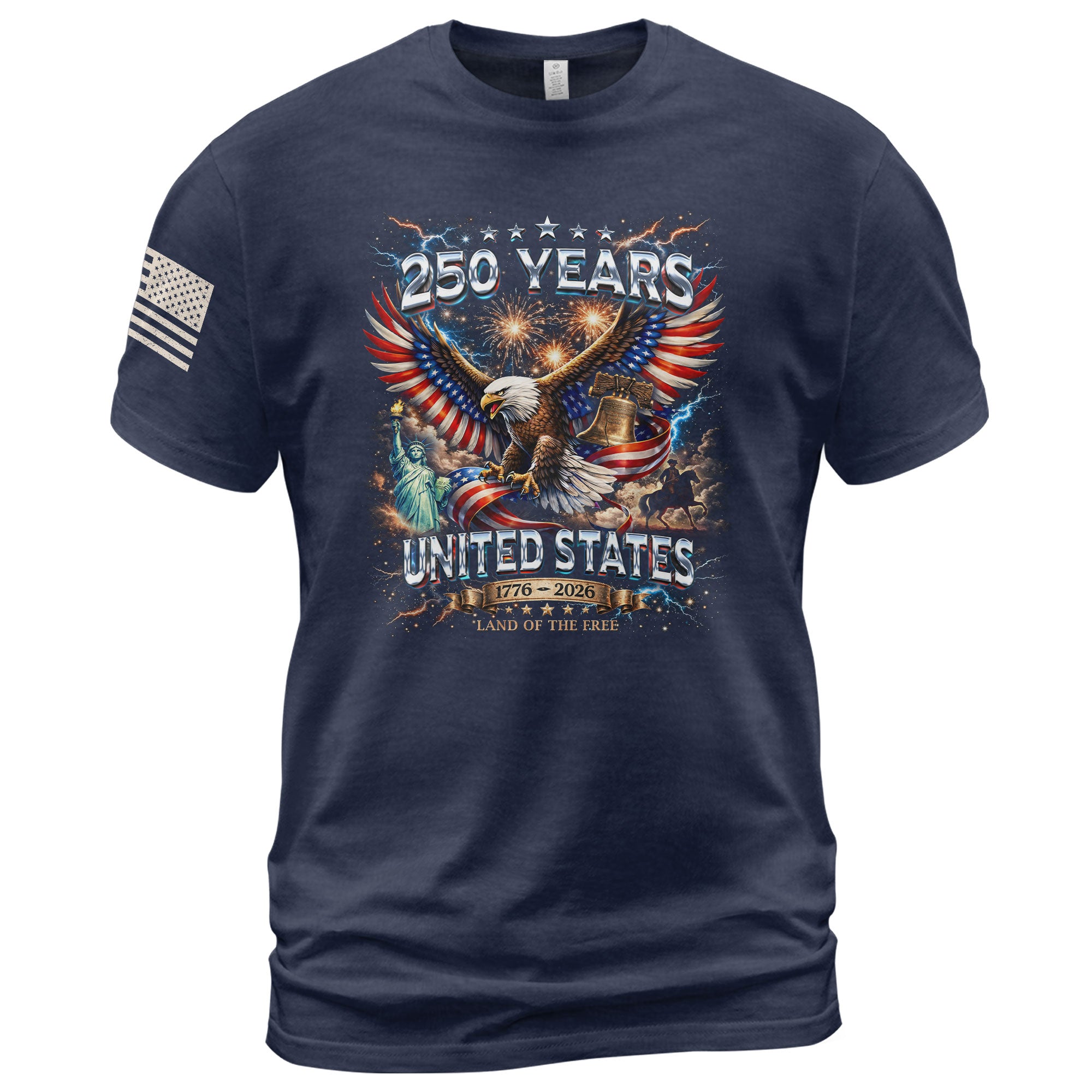 USA 250th Anniversary Shirt - American 250th Anniversary Flag Eagle Bootleg Design