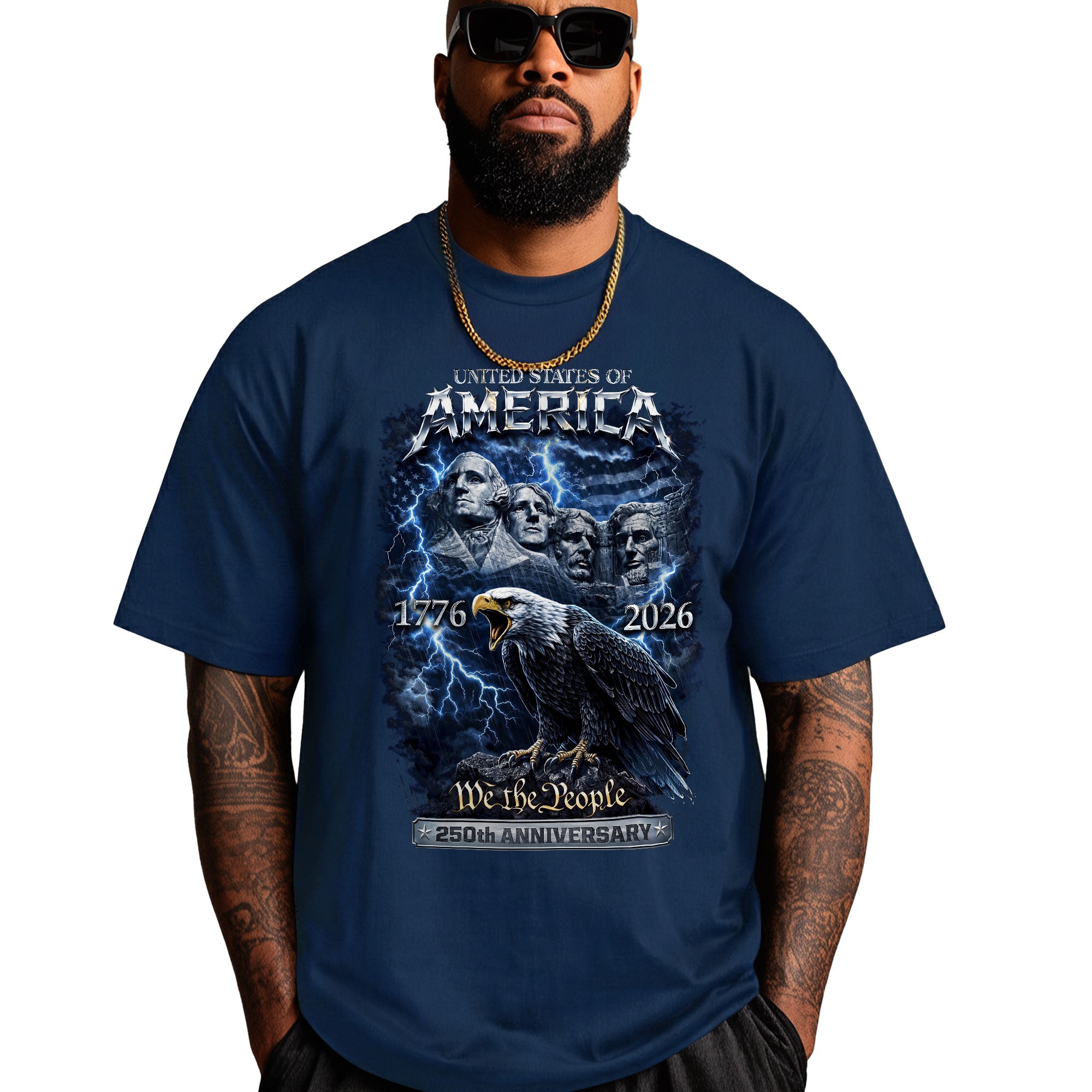 America 1776–2026 – 250th Anniversary We The People Lightning Eagle Tee