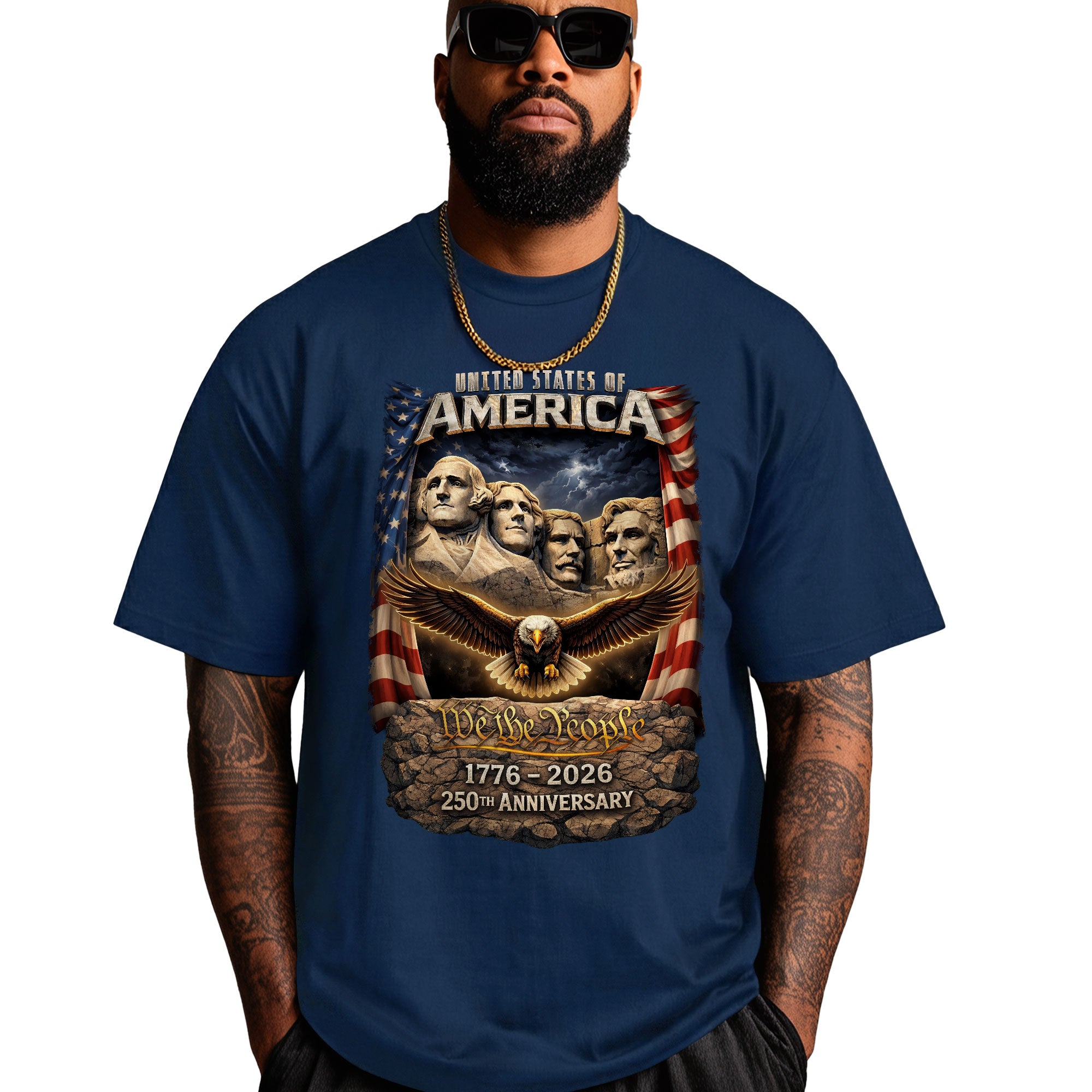 United States of 250 Years America Anniversary 1776–2026 – Monument Tribute Patriotic T-Shirt