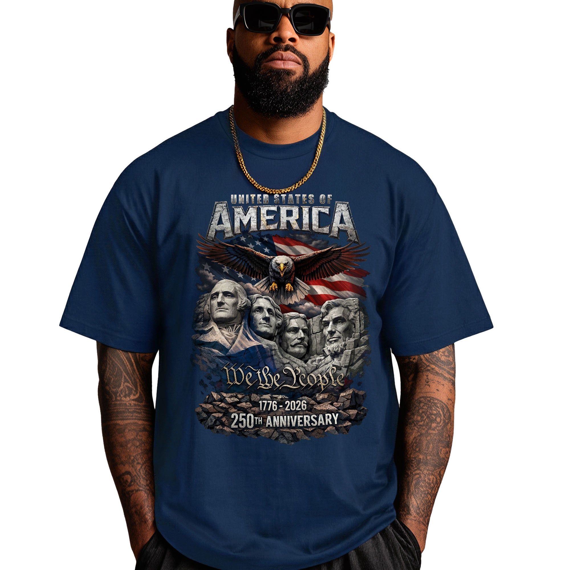 United States of America 1776–2026 – 250th Anniversary Founders & Eagle Graphic Tee