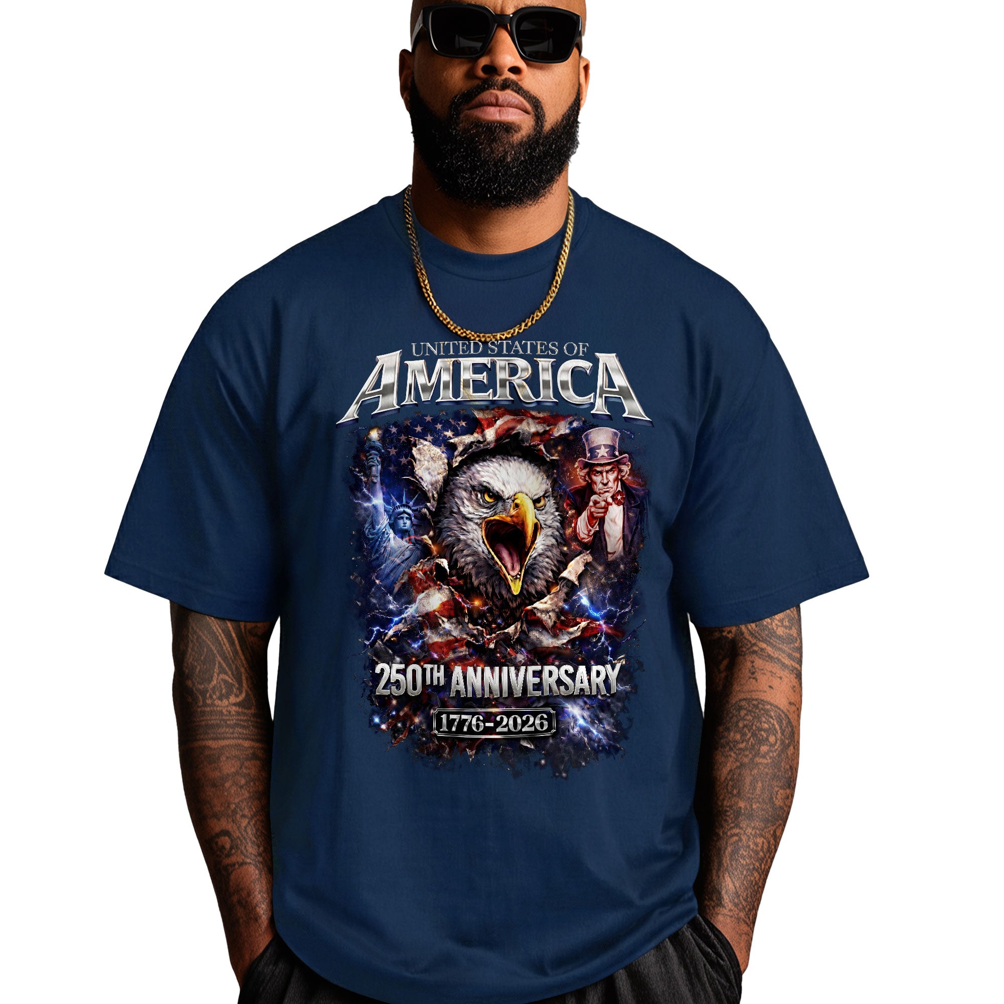 United States of 250 Years America Anniversary1776–2026 – Patriotic Tribute Graphic Tee