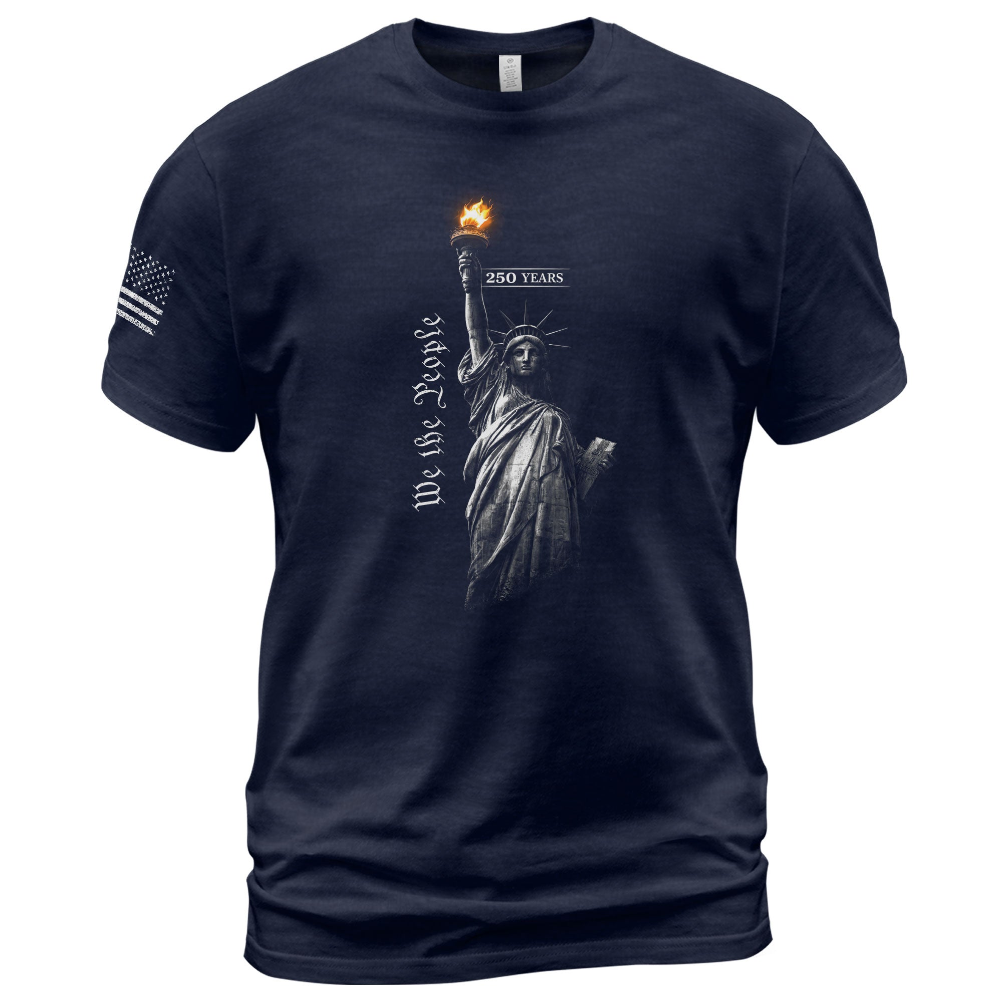America 250th Anniversary T-Shirt - 1776-2026 Statue of Liberty Freedom Tee, 250 Years Minimalist Patriotic Men's Shirt