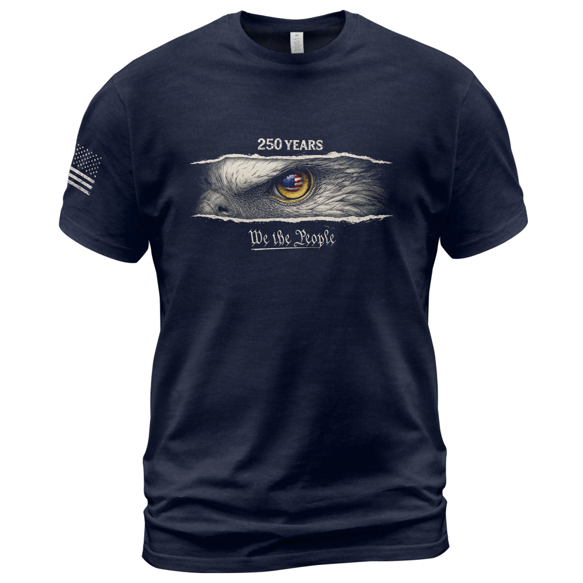 America 250th Anniversary Shirt - Eagle Eye We The People T-Shirt, 1776-2026 250 Years Patriotic Men's Tee