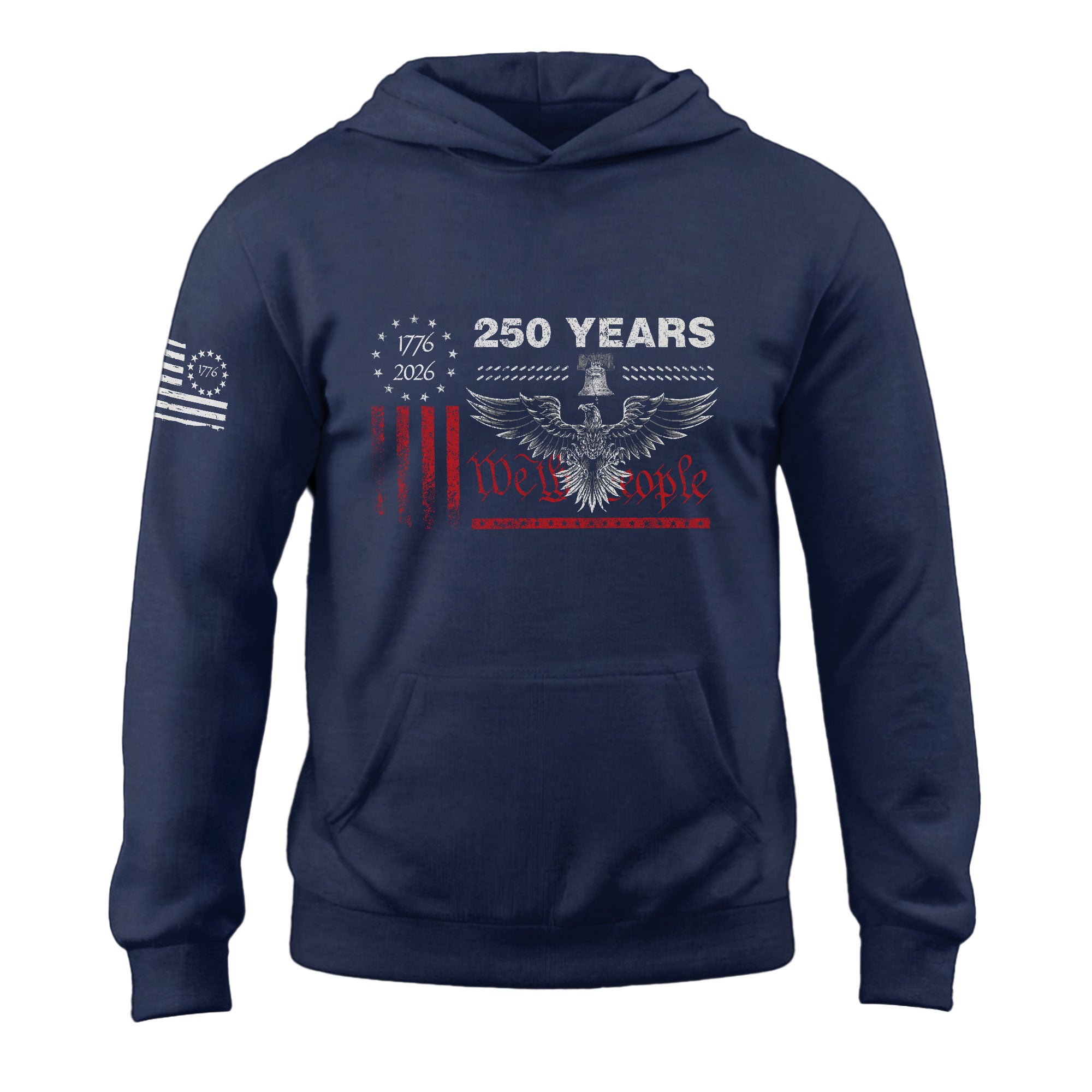 USA 250th Anniversary 1776-2026 Semiquincentennial Hoodie – We The People Eagle Patriotic Flag 250 Years Freedom Apparel