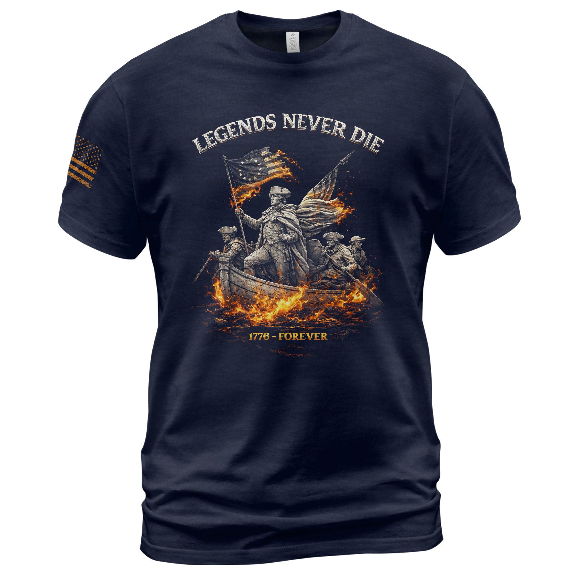 America 250th Anniversary 1776-2026 Semiquincentennial T-Shirt – Legends Never Die George Washington Retro Patriotic Shirt