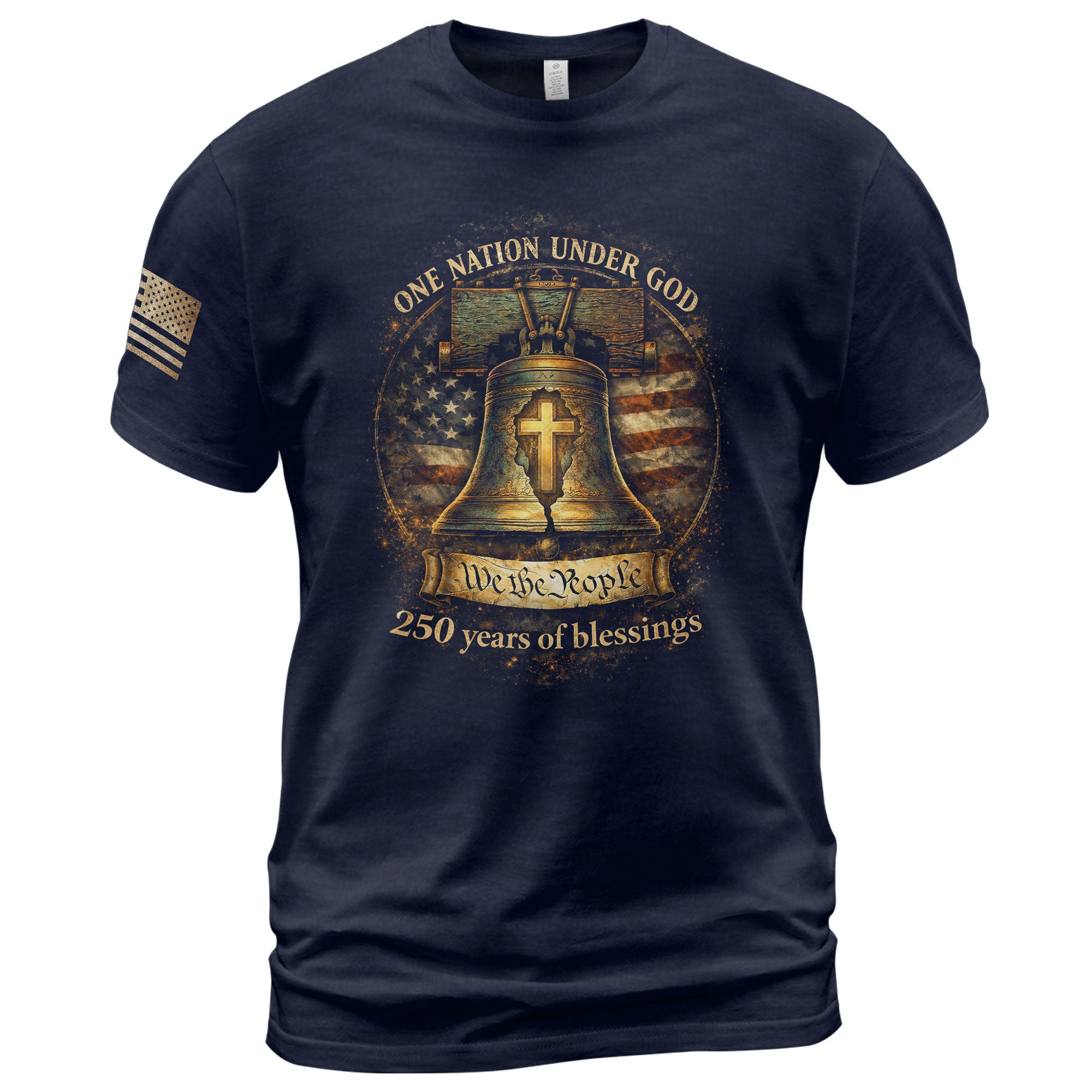 America 250th Anniversary 1776-2026 Shirt – We The People Liberty Bell One Nation Under God Christian Patriotic T-Shirt
