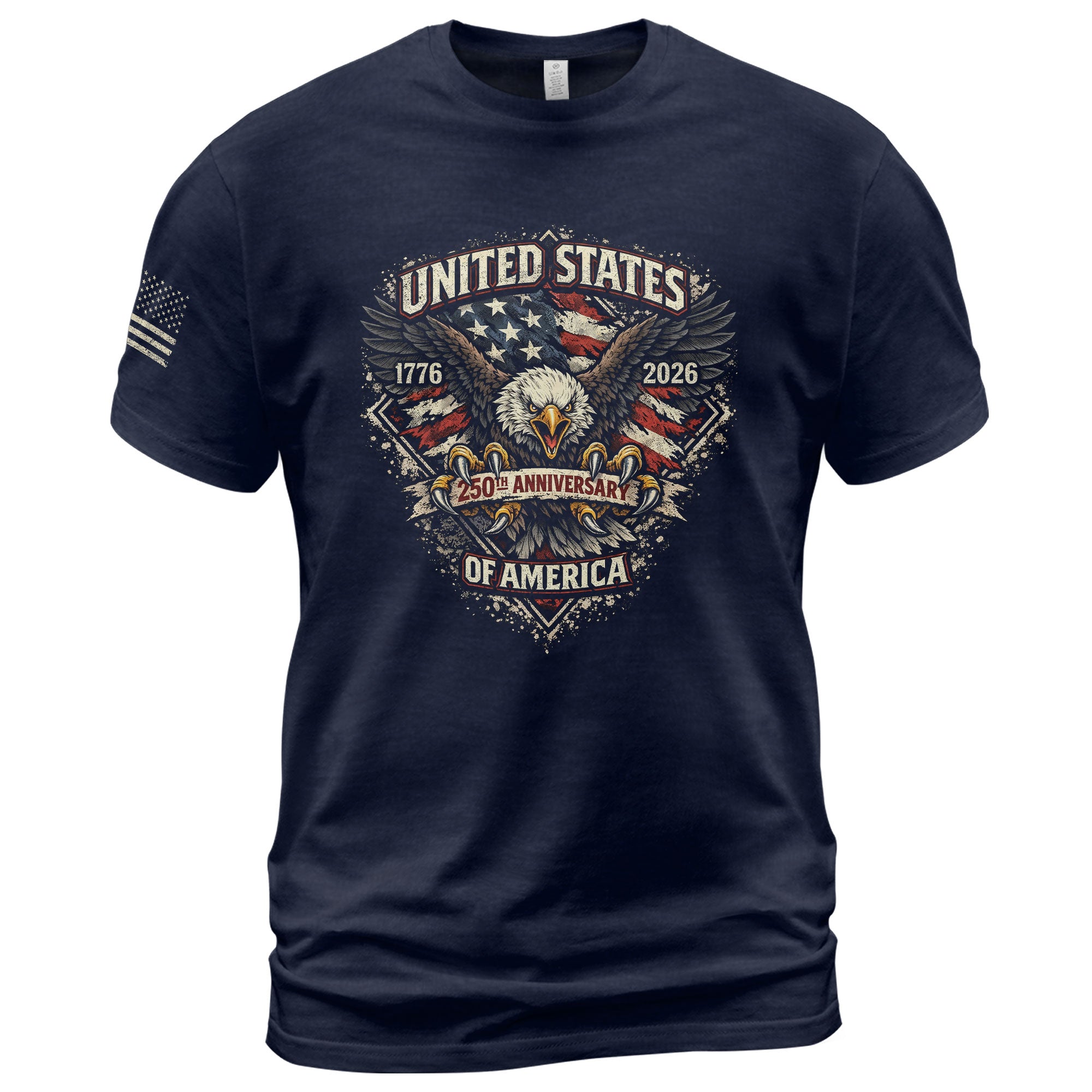 America 250th Anniversary T-Shirt 1776-2026 – Patriotic Bald Eagle & USA Flag Tee