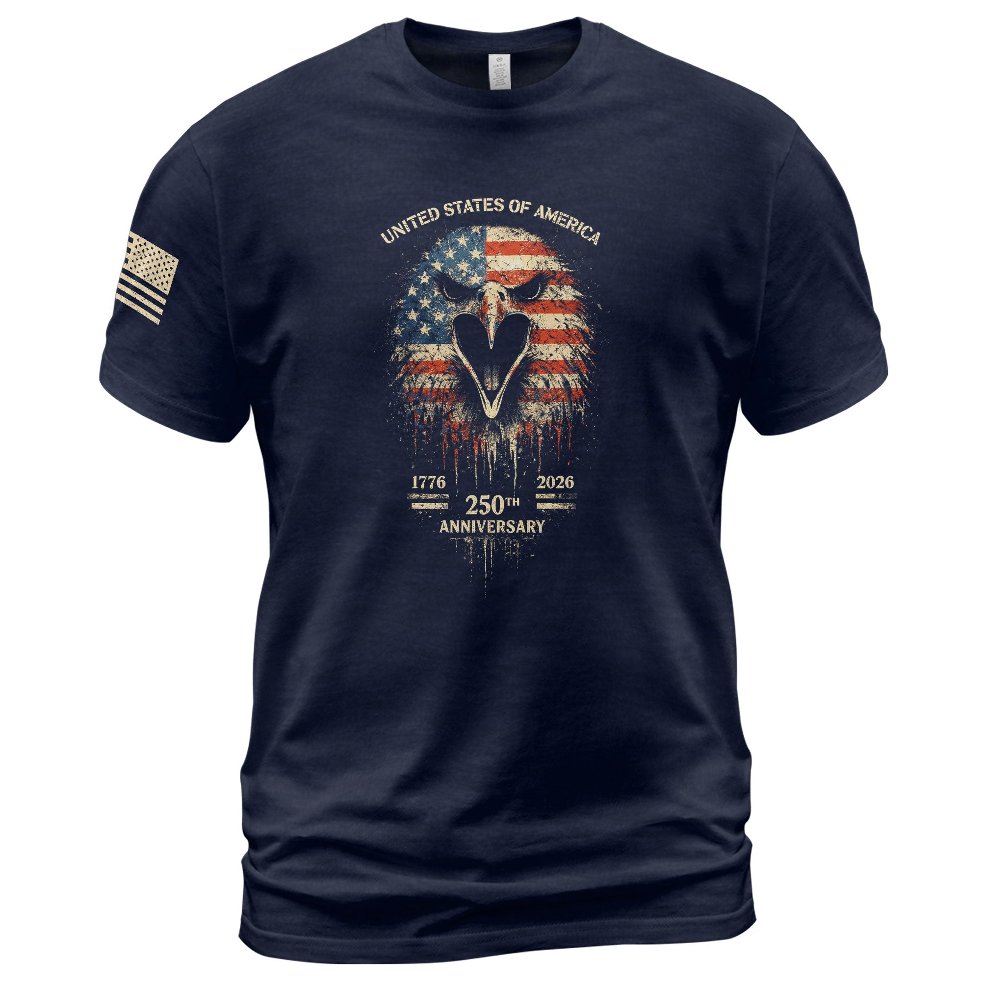 USA 250th Anniversary 1776-2026 T-Shirt – America Flag Eagle Patriotic Freedom Shirt