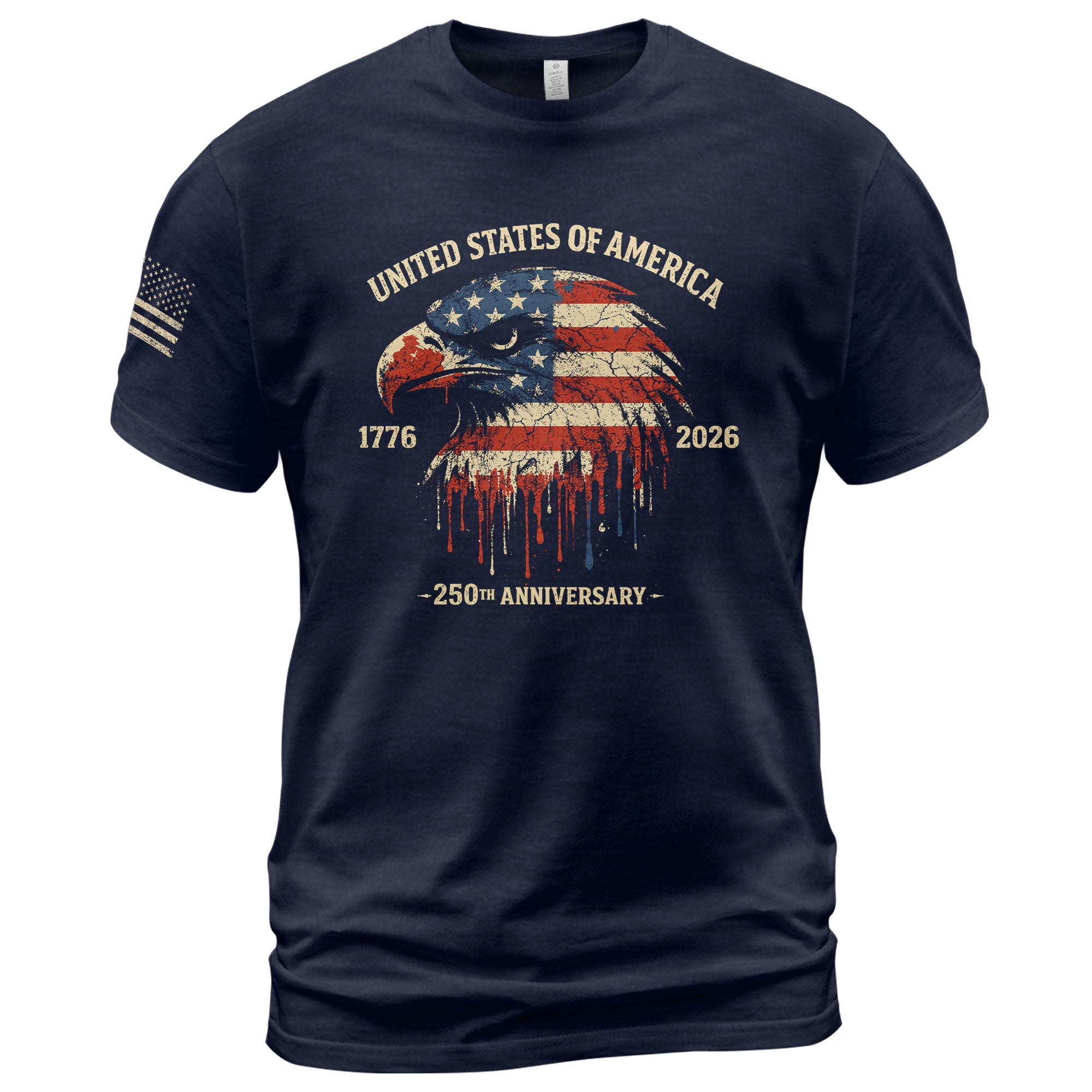 United States 250th Birthday 1776-2026 T-Shirt – USA Flag & Eagle Patriotic 250th Anniversary Graphic Tee