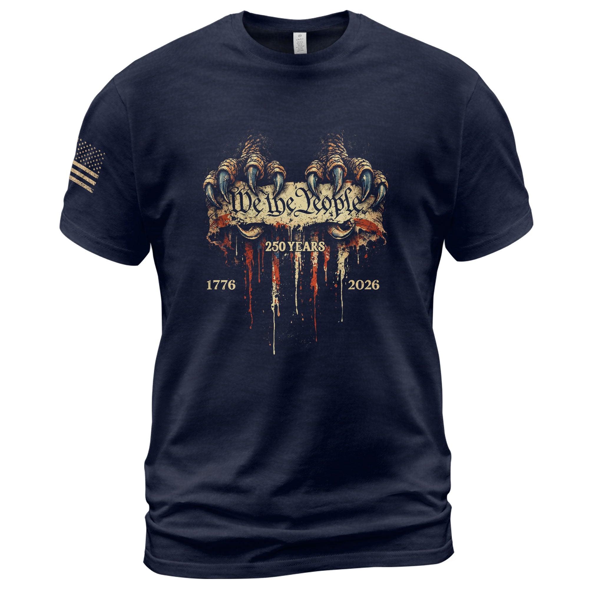 USA 250th Anniversary 1776-2026 T-Shirt – Patriotic Eagle Talons We The People America Tee
