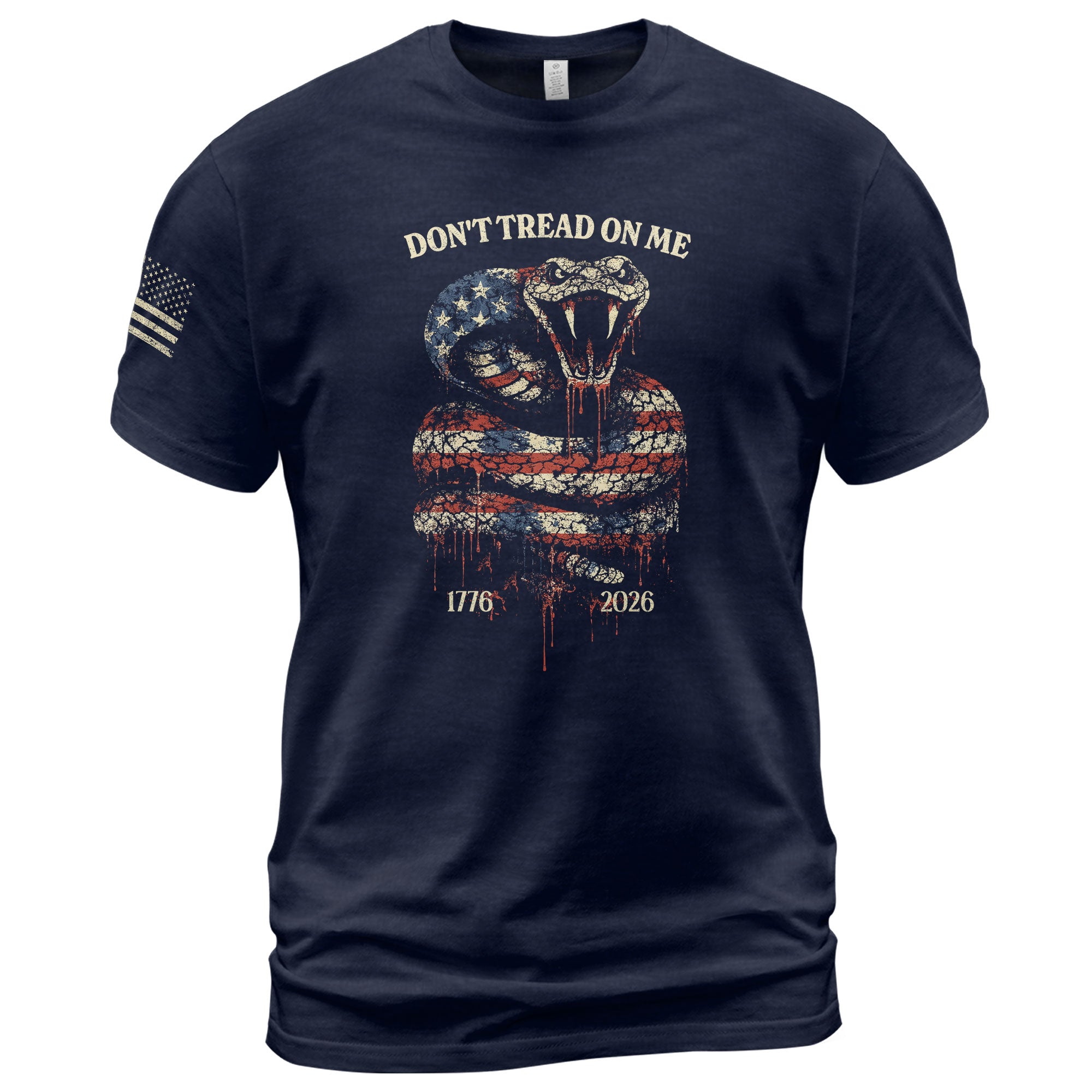 America 250th Anniversary 1776-2026 T-Shirt – Don’t Tread On Me Patriotic Snake 250 Years of Liberty Tee