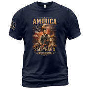 Bald Eagle Liberty Bell Lincoln Guitar Shirt Vintage 1776 2026 Patriotic US Flag Tee