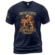 Bald Eagle Liberty Bell Lincoln Guitar Shirt Vintage 1776 2026 Patriotic US Flag Tee