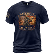 Flag Jacket Lincoln Guitar Shirt Sunglasses Liberty Bell Patriotic 1776 2026 Men Tee