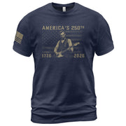 America’s 250th Anniversary Patriotic US Flag Shirt Vintage Abraham Lincoln Guitar Tee