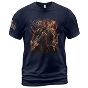 Patriotic Guitar Heroes Shirt 250 Years of Freedom Vintage American Rock Tee