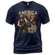 Abraham Lincoln T Shirt Rockstar Guitar Design - Vintage Eagle 1776 2026 Patriotic Tee