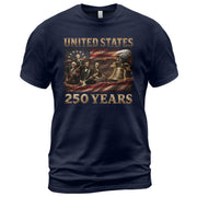 Liberty Bell Eagle Presidents Rock Band T-Shirt 250 Years 1776-2026 Patriotic July 4th - Rust Field Wear