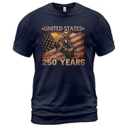Lincoln 1776-2026 Patriotic Graphic T Shirt - Unisex Summer Tee for History Lovers - Rust Field Wear