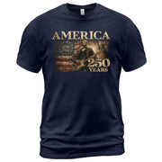 America 250 Years Lincoln T Shirt Patriotic Historical Graphic Unisex Casual Tee