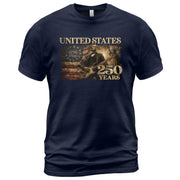 1776-2026 Patriotic Historical Graphic T Shirt - Lincoln Unisex Casual Wear Tee - Rust Field Wear