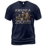 Graphic Lincoln Presidents T Shirt America 250 Years Patriotic 1776 2026 Summer